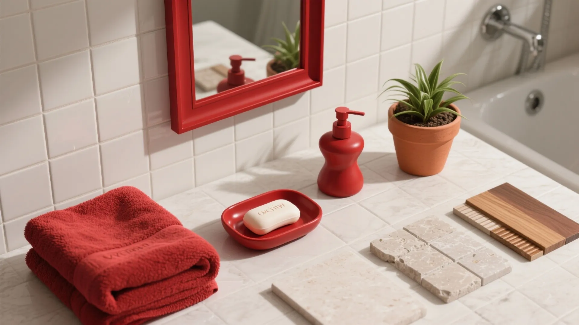 4. Red Accessories, Neutral Base