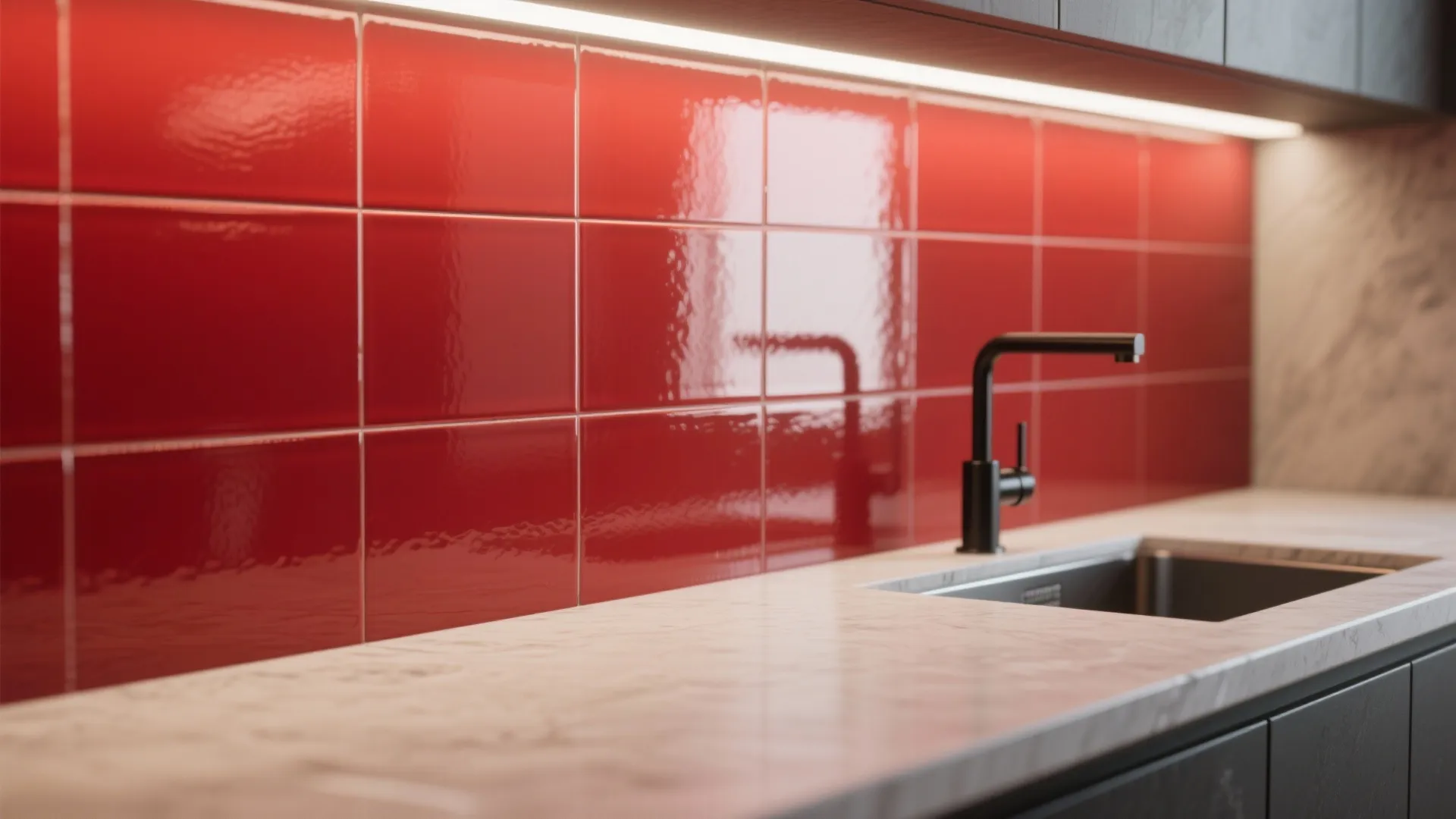 2. Bold Backsplash, Neutral Everything Else