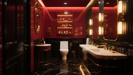 10 Bold Red and Black Bathroom Ideas