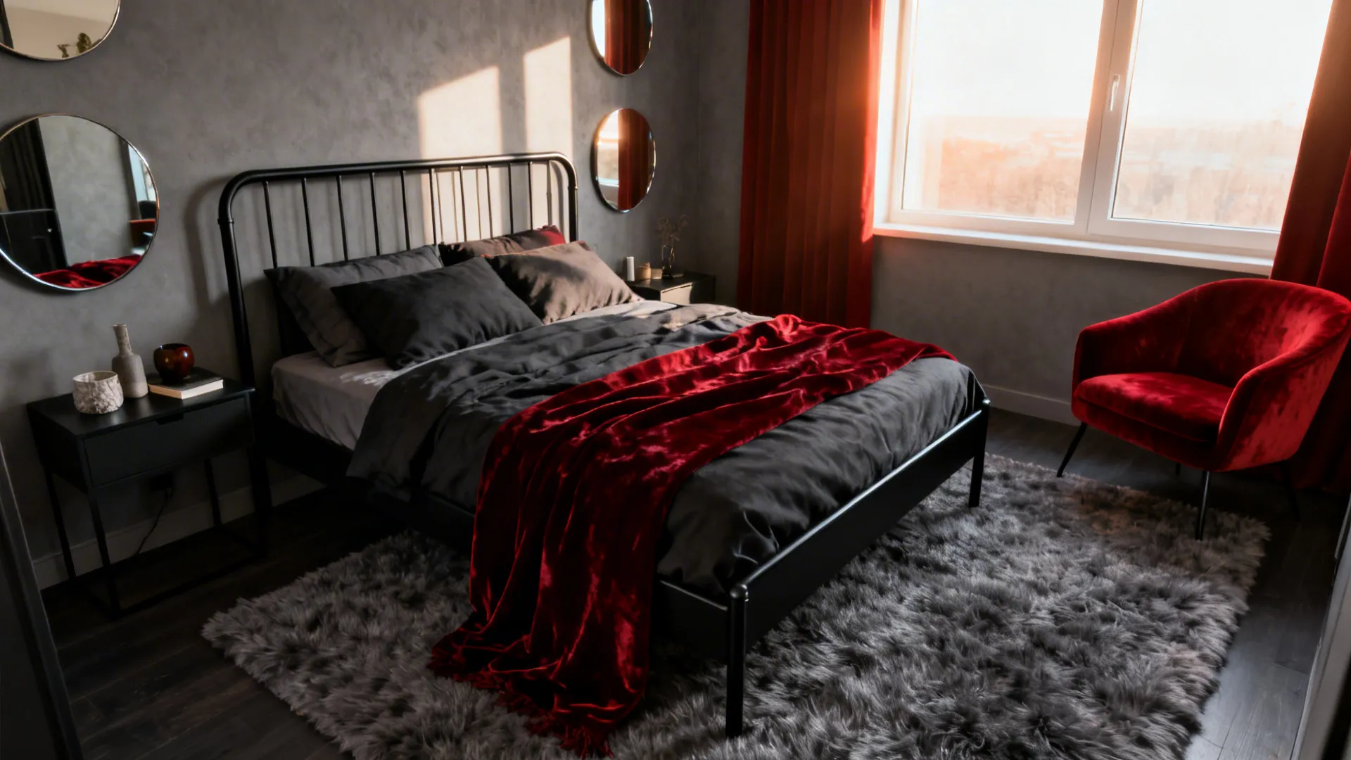 Red, Black & Grey Bedroom Ideas — 5 Bold Designs