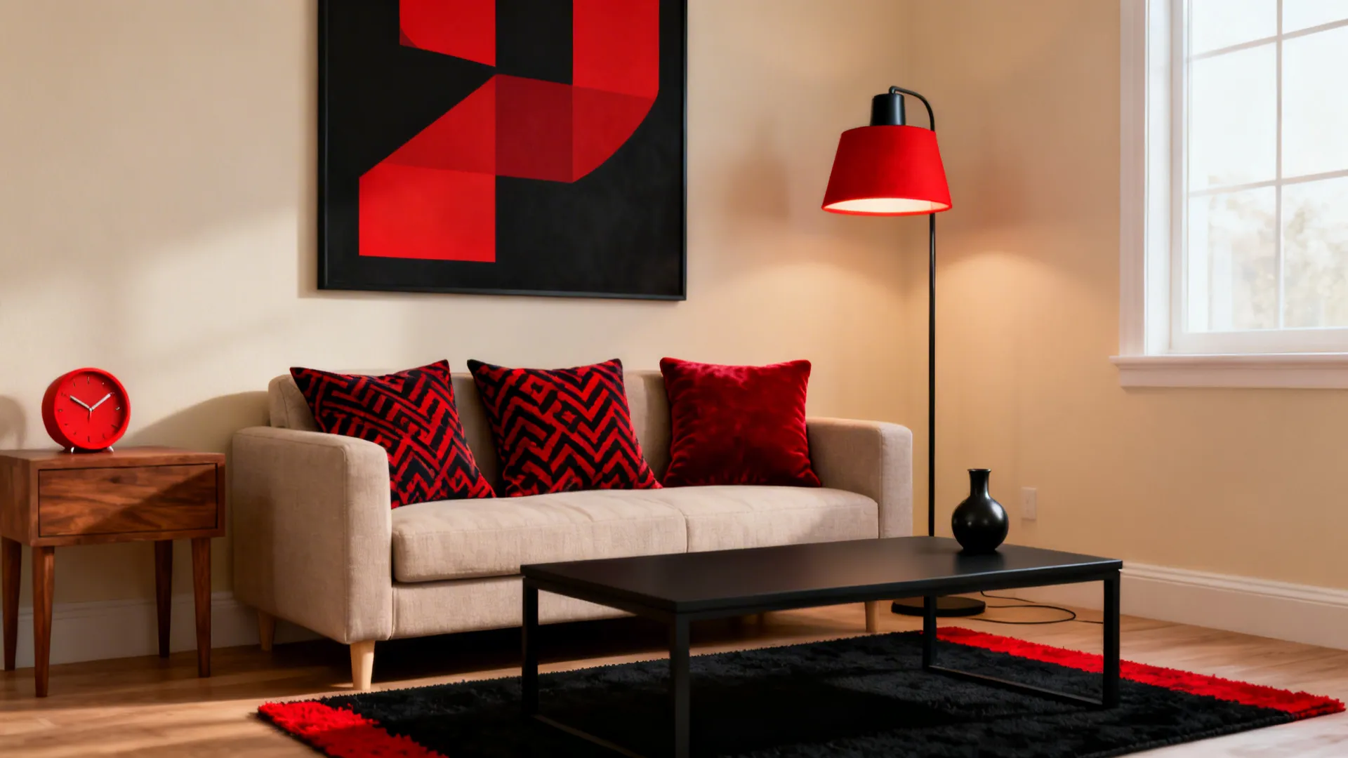 5 Red & Black Living Room Accessory Ideas