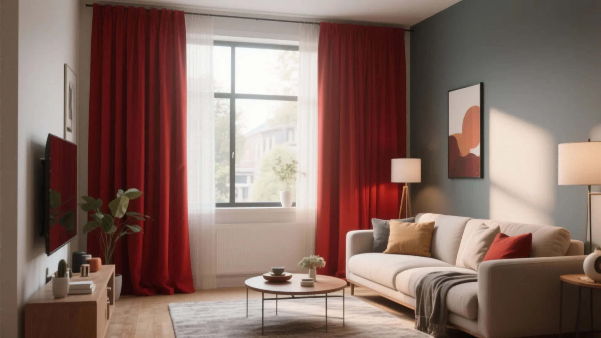 10 Stylish Ideas for Using Red Curtains (52x98) in Your Living Room: Creative, Practical, and Chic Ways to Style Red Curtains in Any Living Space