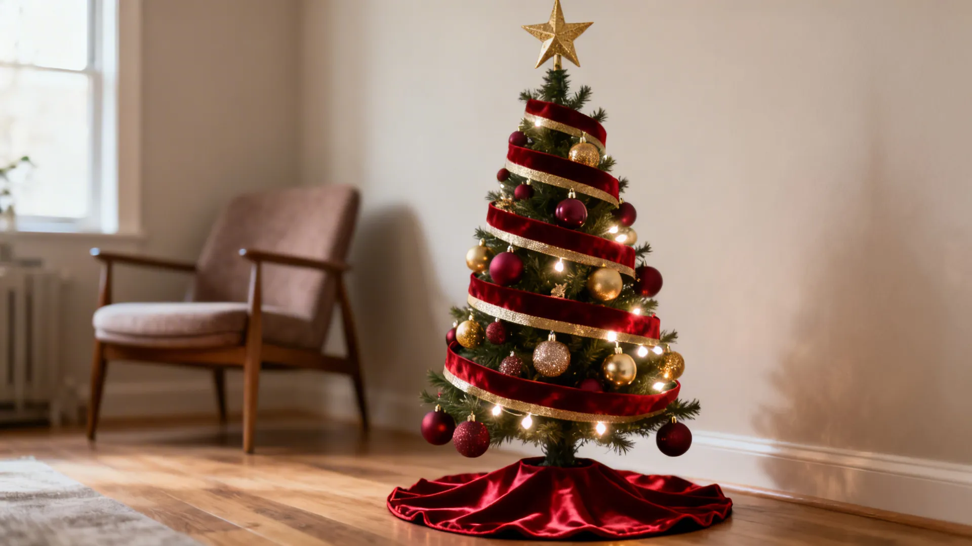 Red & Gold Christmas Tree Ideas: 5 cozy, small-space red and gold Christmas tree decorations I swear by