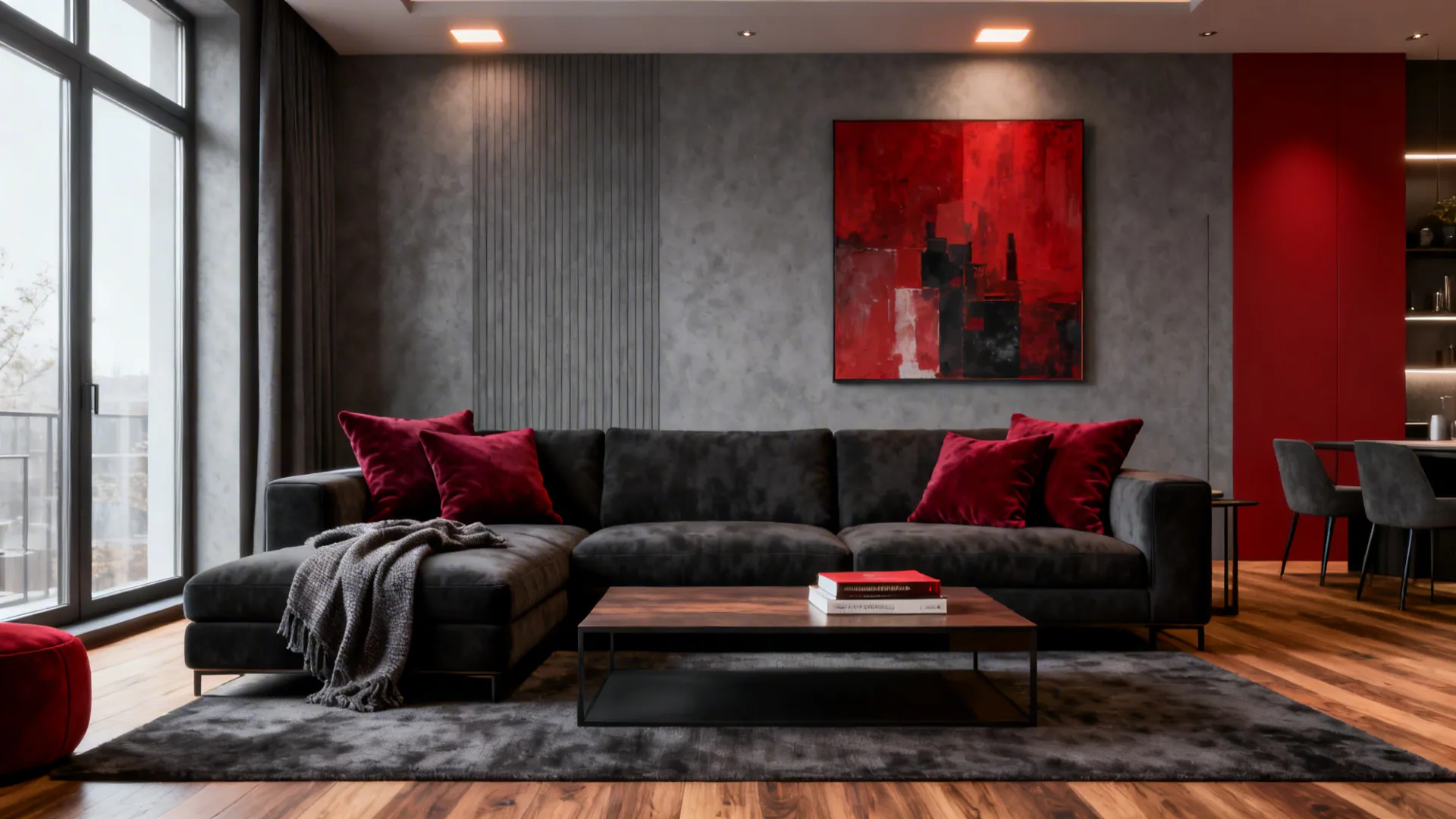 Red and Gray Living Room Ideas — 5 Inspo: Bold red plus calm gray: five small-space living room designs that pack personality