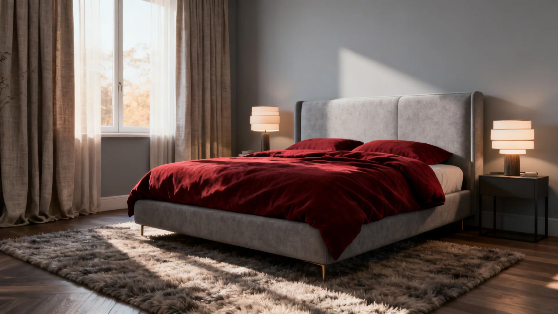 5 Red and Grey Bedroom Ideas