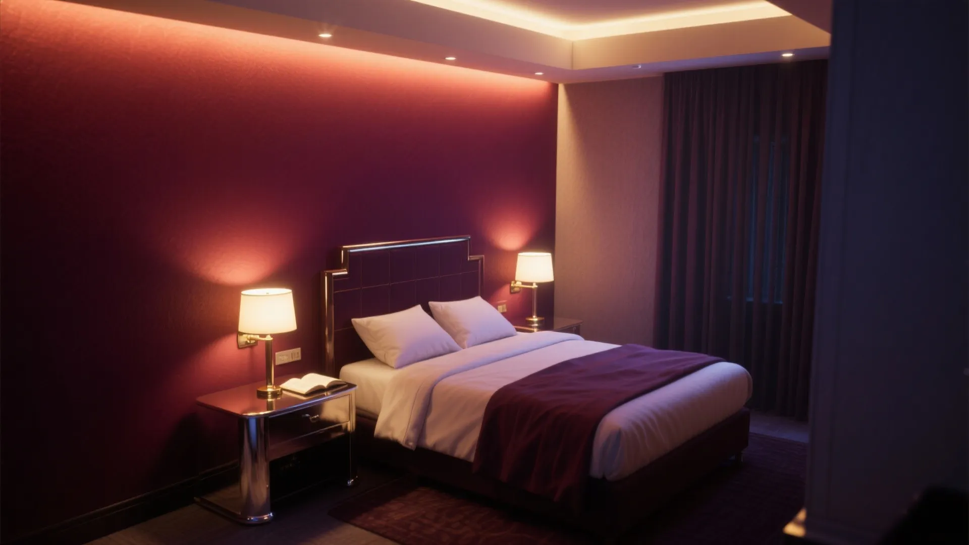 3. Deep Red with Layered Lighting