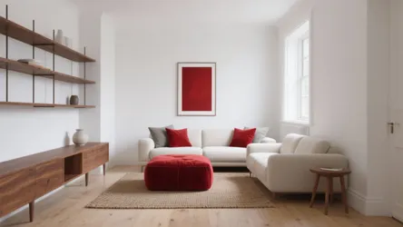 5 red colour combination for living room ideas that work