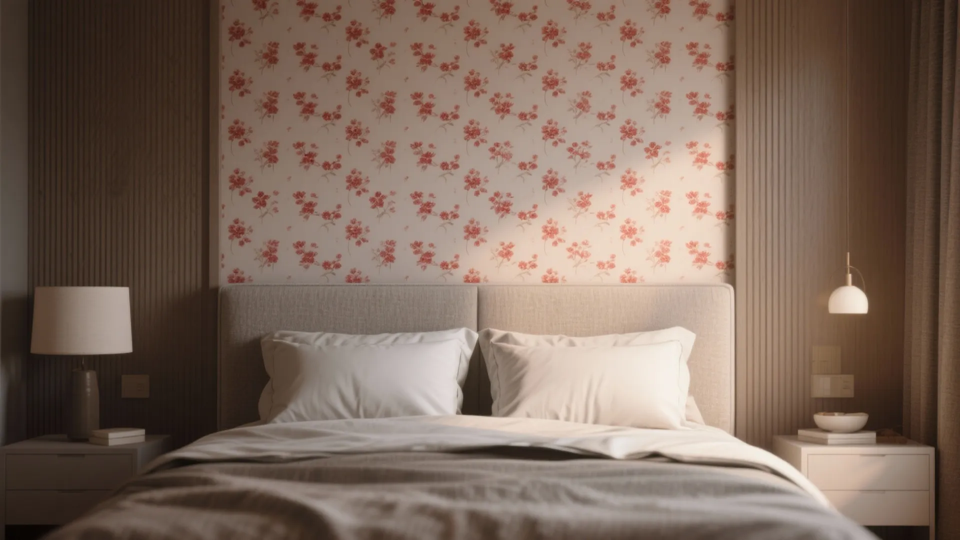 4. Red Patterned Wallpaper for Texture