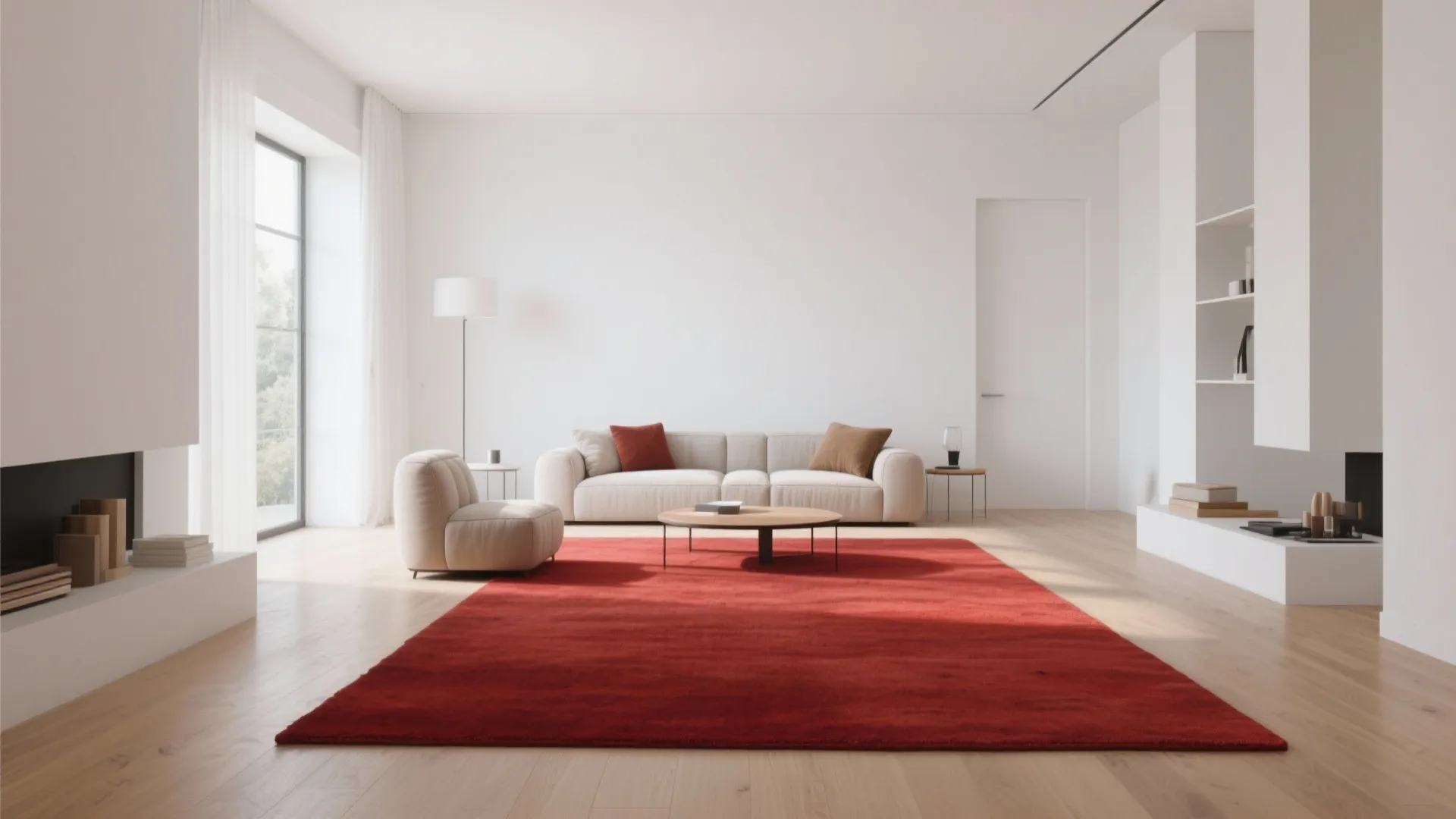 10 Red Rug Living Room Ideas