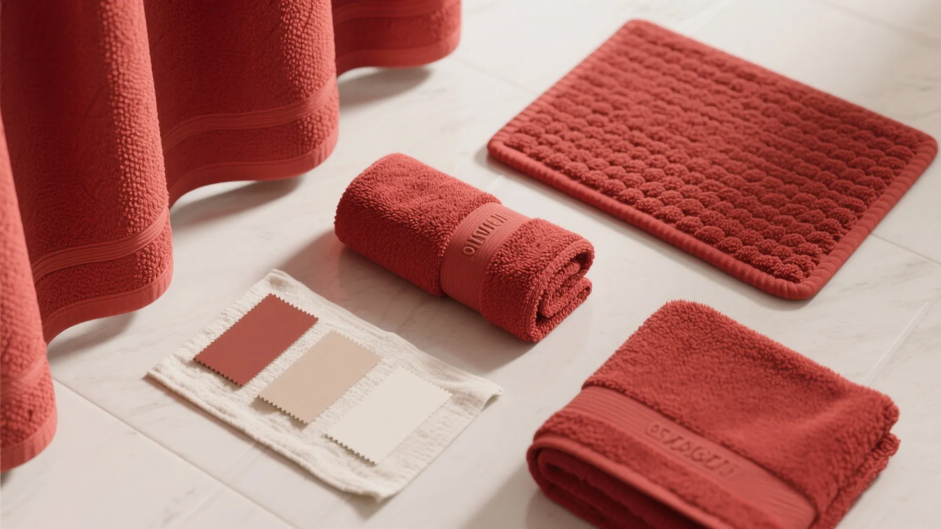 Red Accents and Textiles