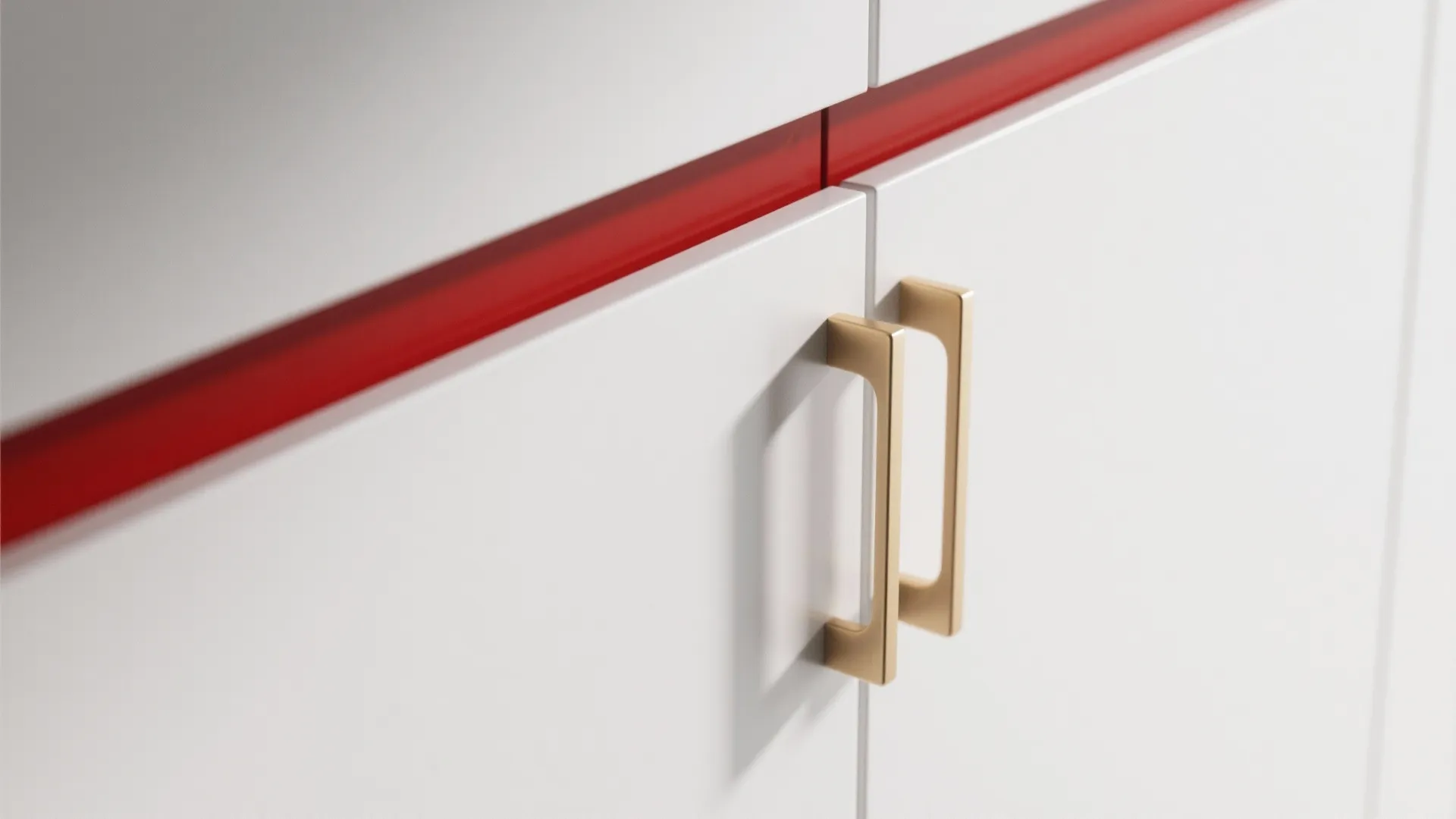 5. Red Trim or Edge Details on White Units