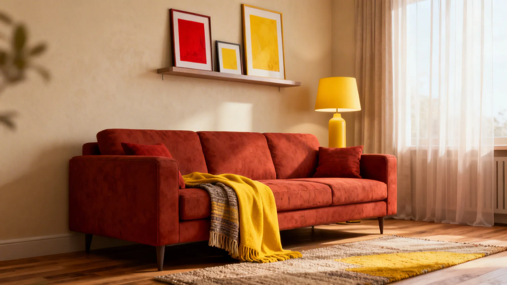 5 Red and Yellow Living Room Ideas: Bright, cozy and balanced red and yellow living room inspirations from a 10+ year designer