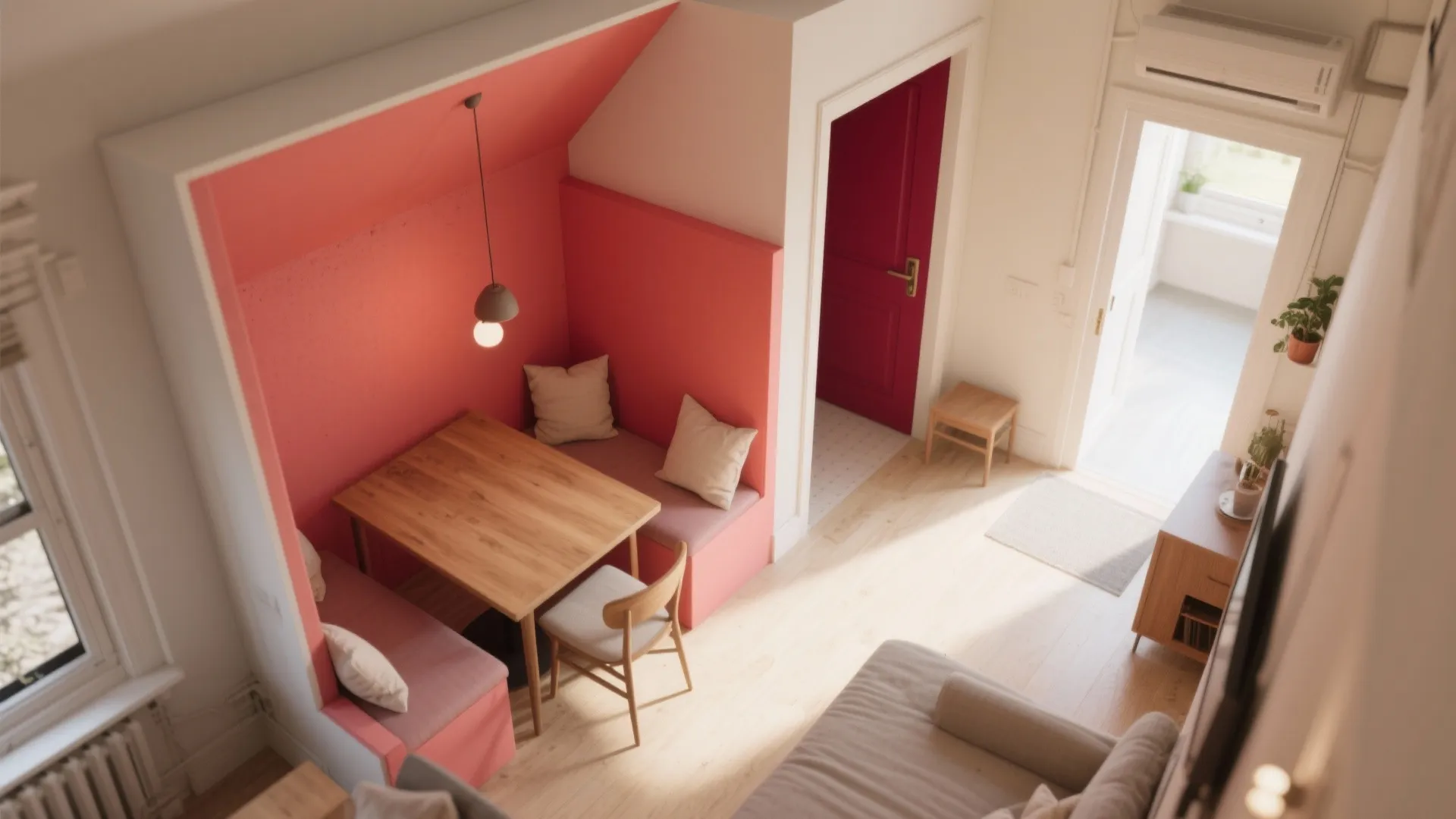 Zoning with Red in Small Spaces