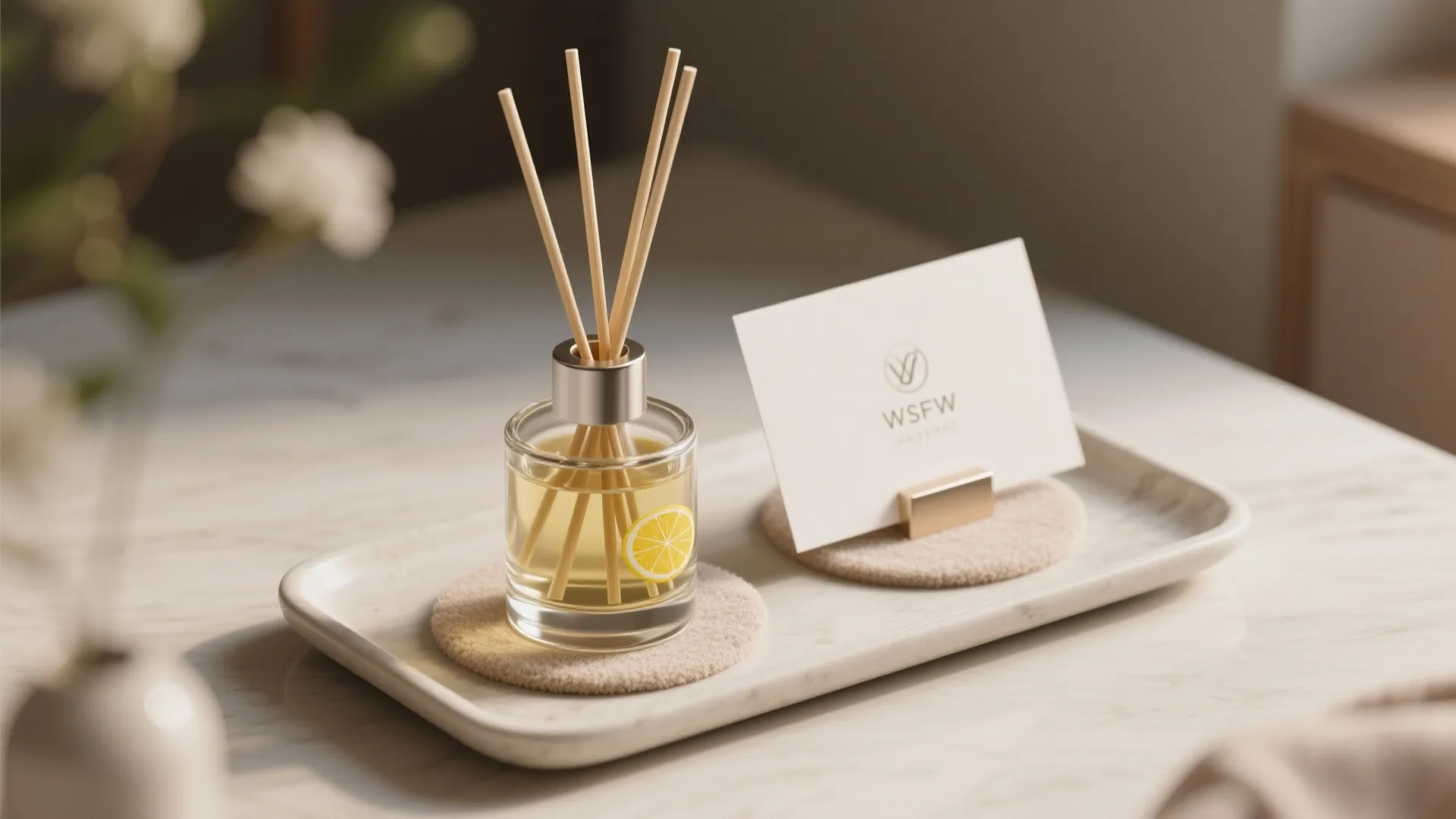 Signature Scent & Minimalist Entry Nook