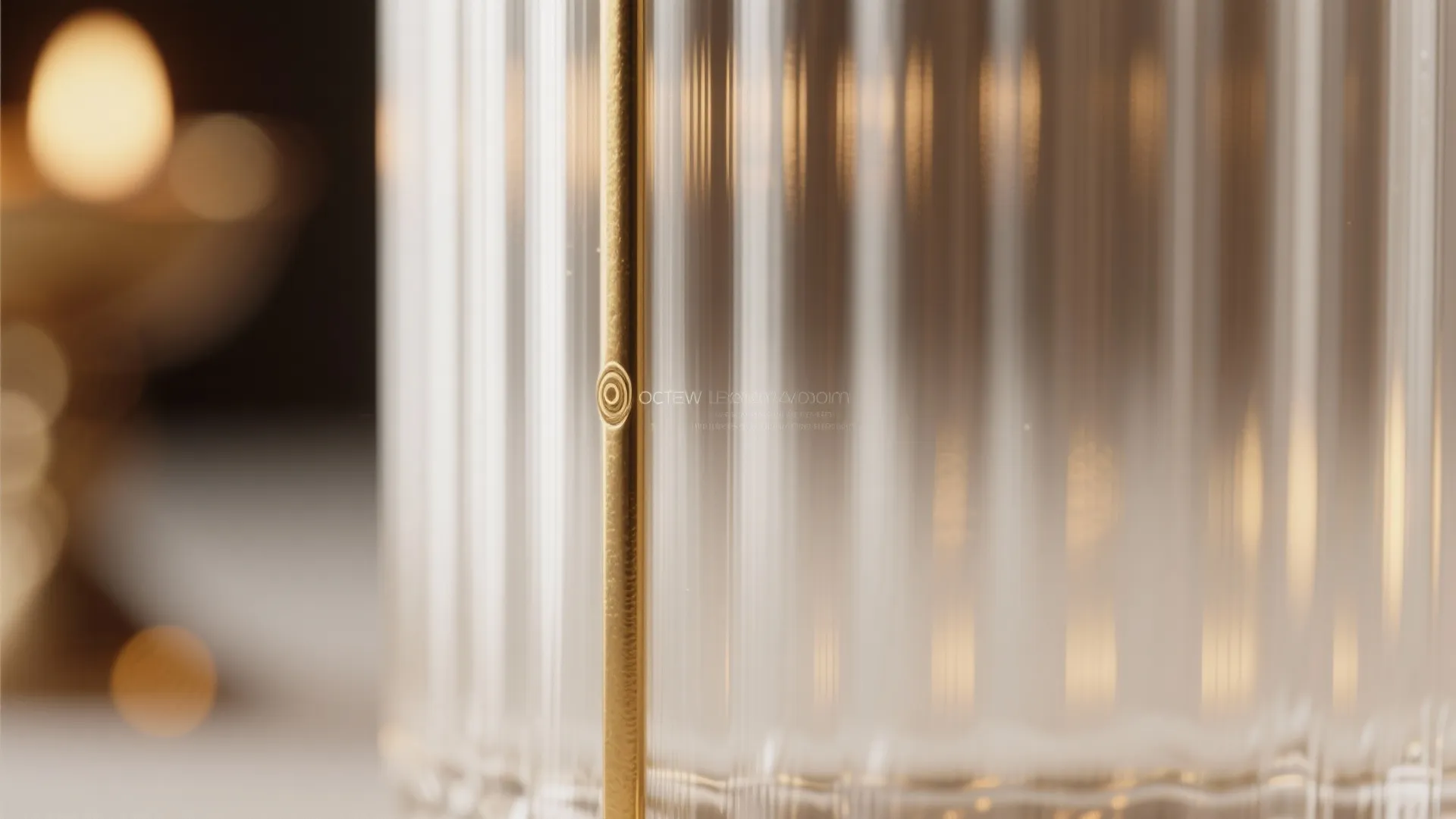 Idea 1: Fluted (Reeded) Frosted Glass with Brass Edge