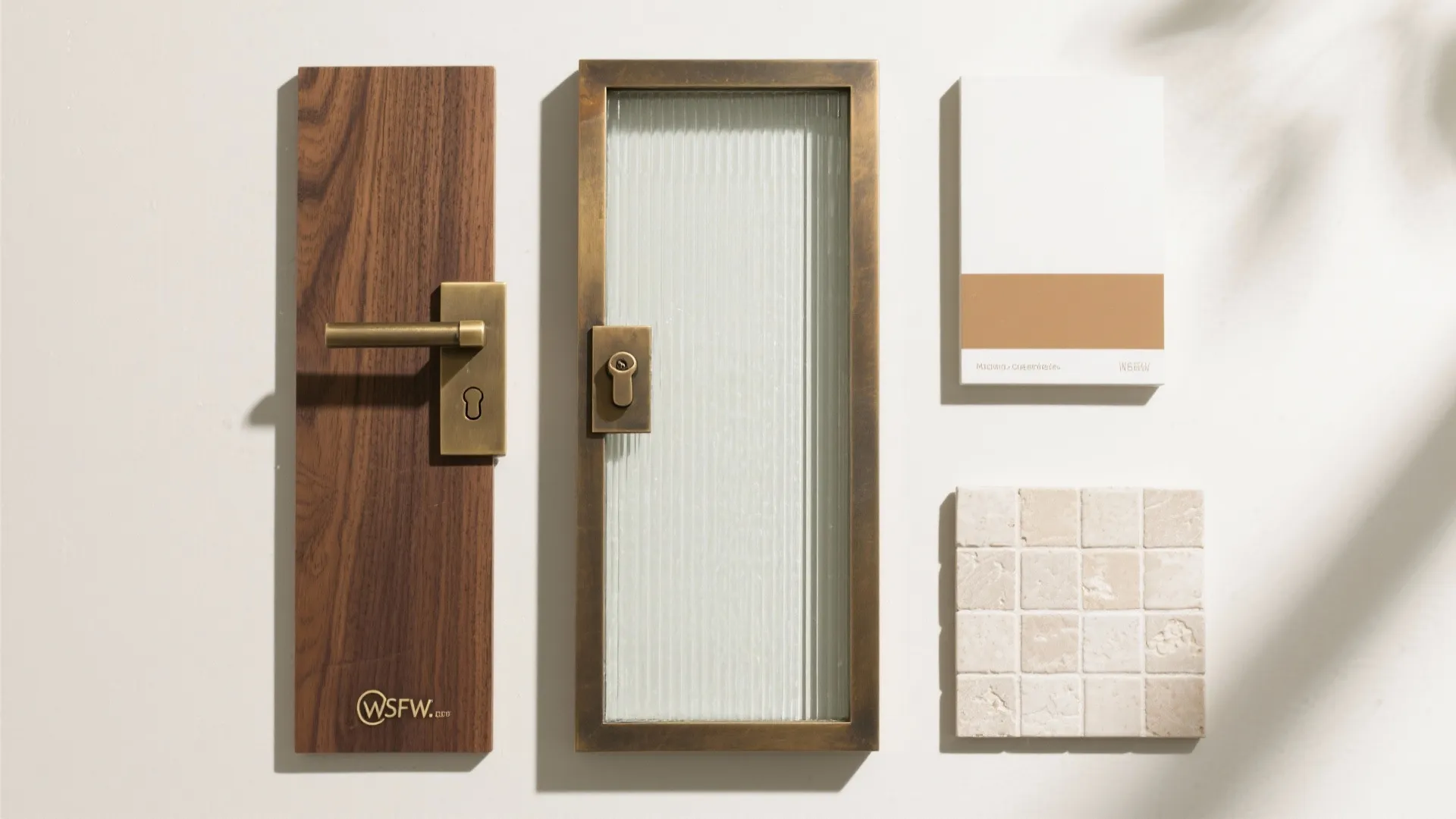 Mixed-Material Door: Wood Frame + Reeded Glass