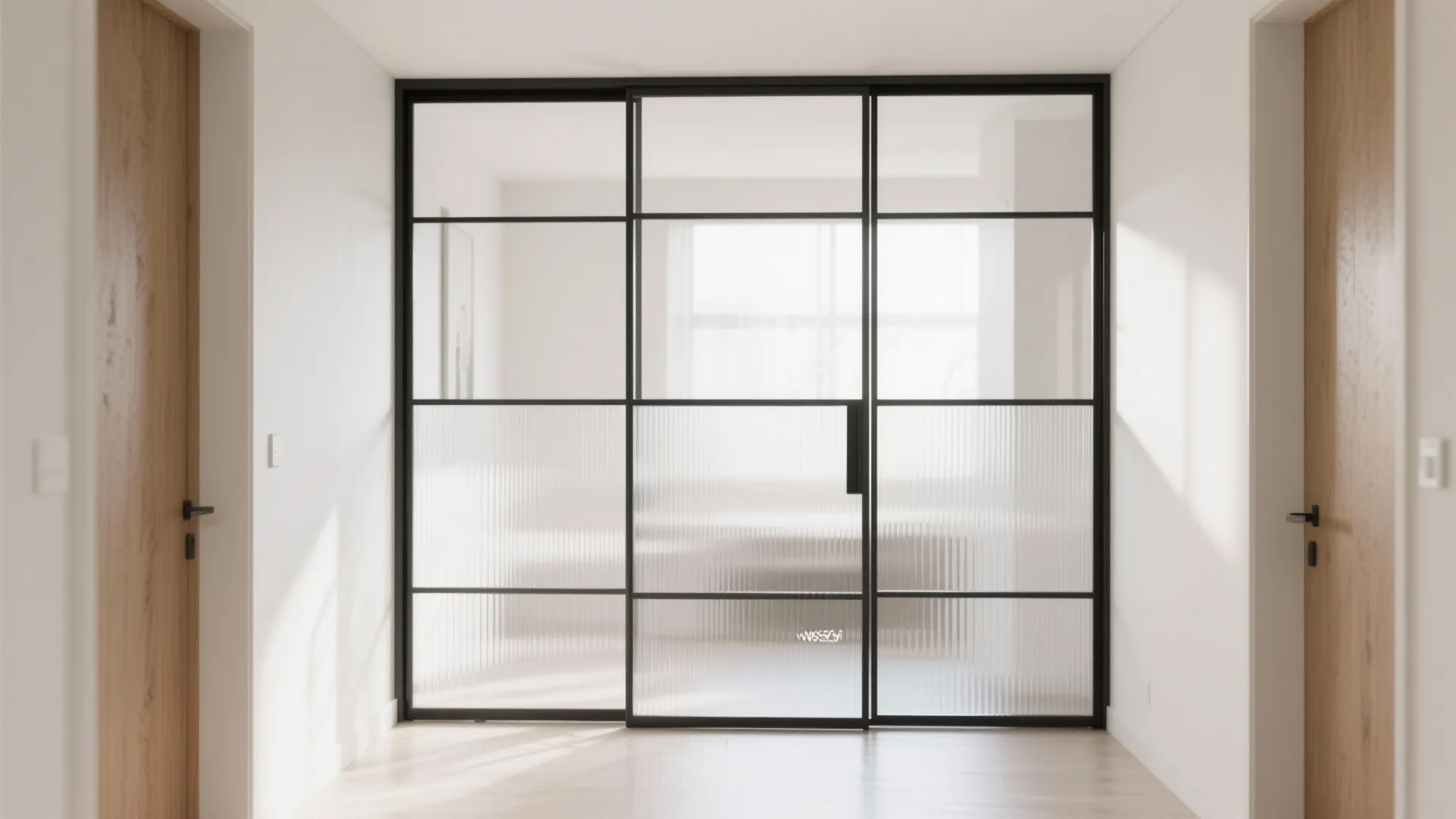 Reeded or Frosted Glass Screen for Daylight and Privacy