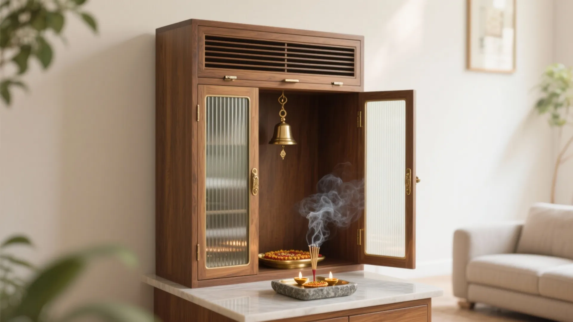 Glass Doors and Gentle Ventilation for Smoke and Sound Control