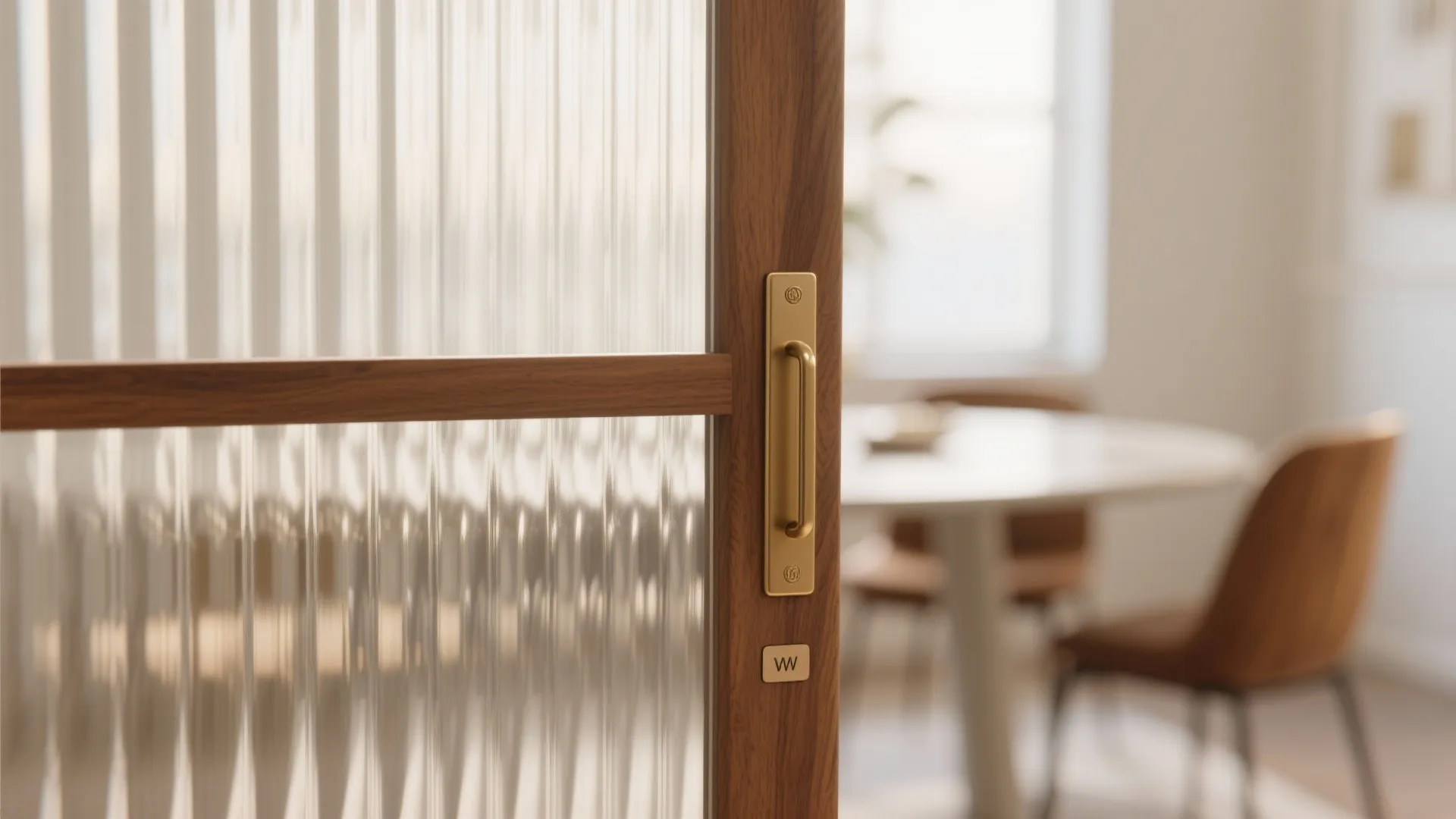 Reeded glass and privacy films for soft daylight