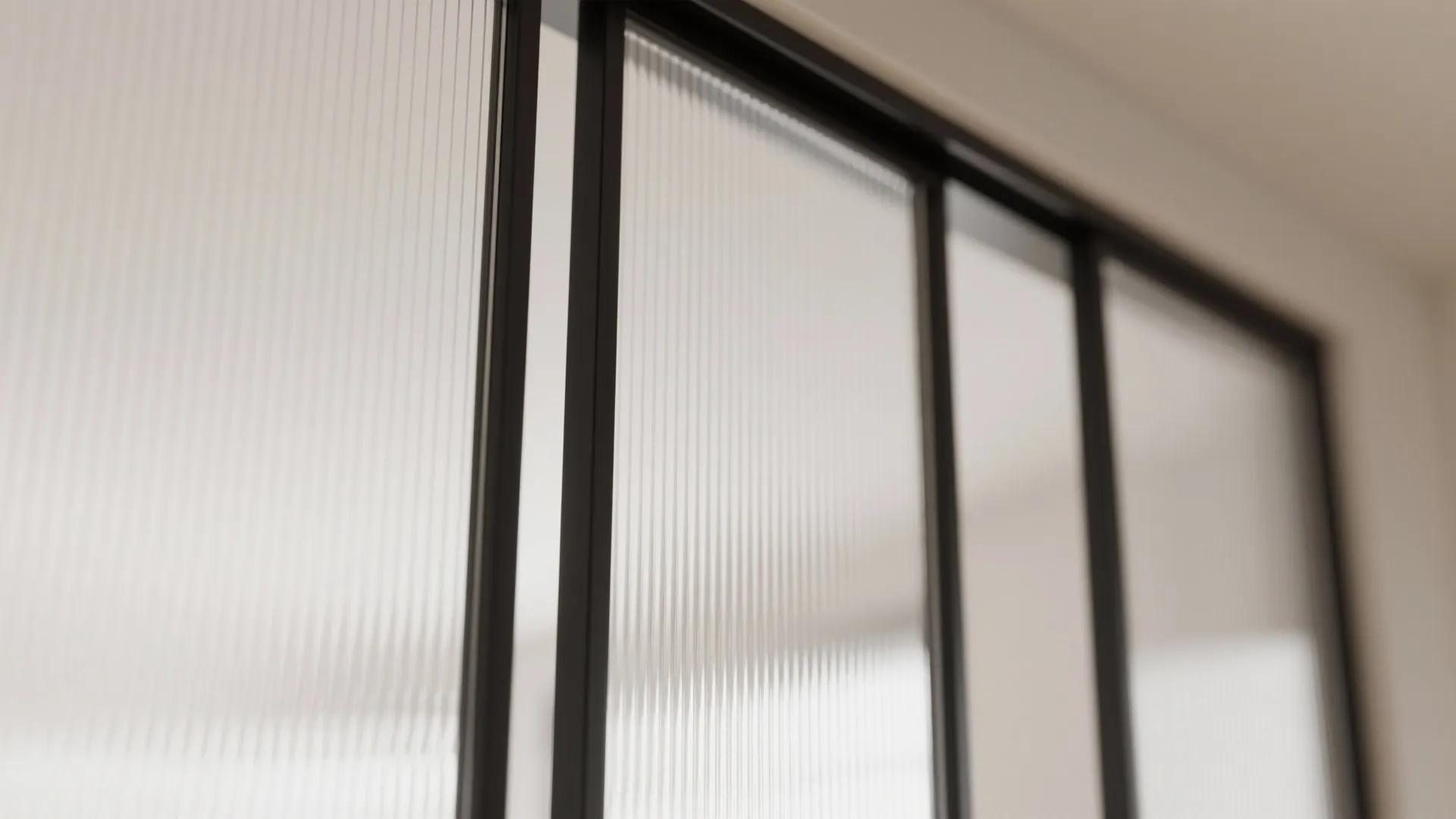 Airy open-plan living with a sliding glass divide