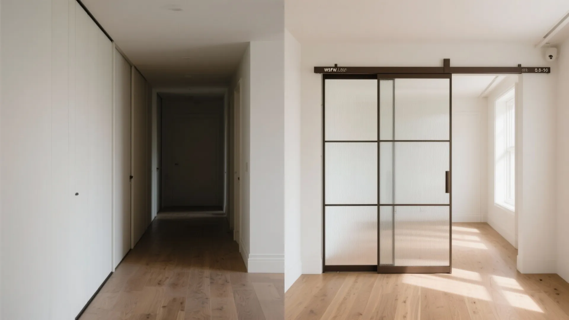 Glass partition for airy flow