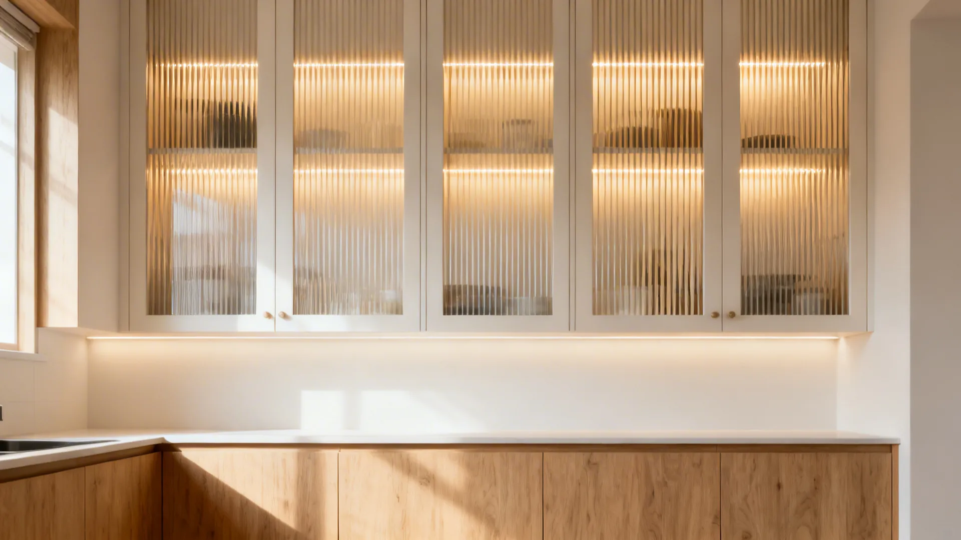 2) Frosted or Reeded Glass for Privacy with Light