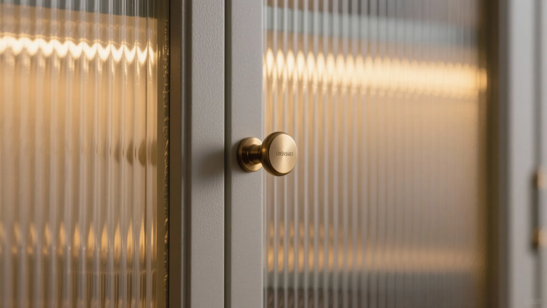 Glass-front hutch with integrated lighting
