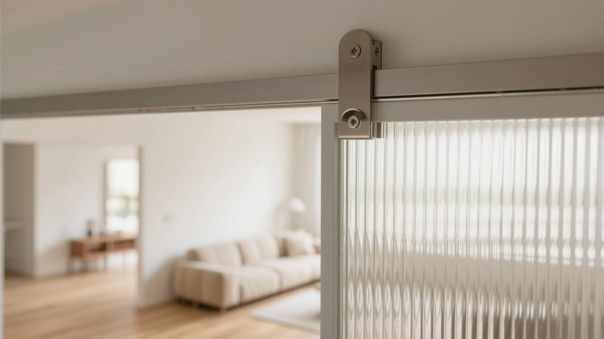 Open-plan living with sliding partitions