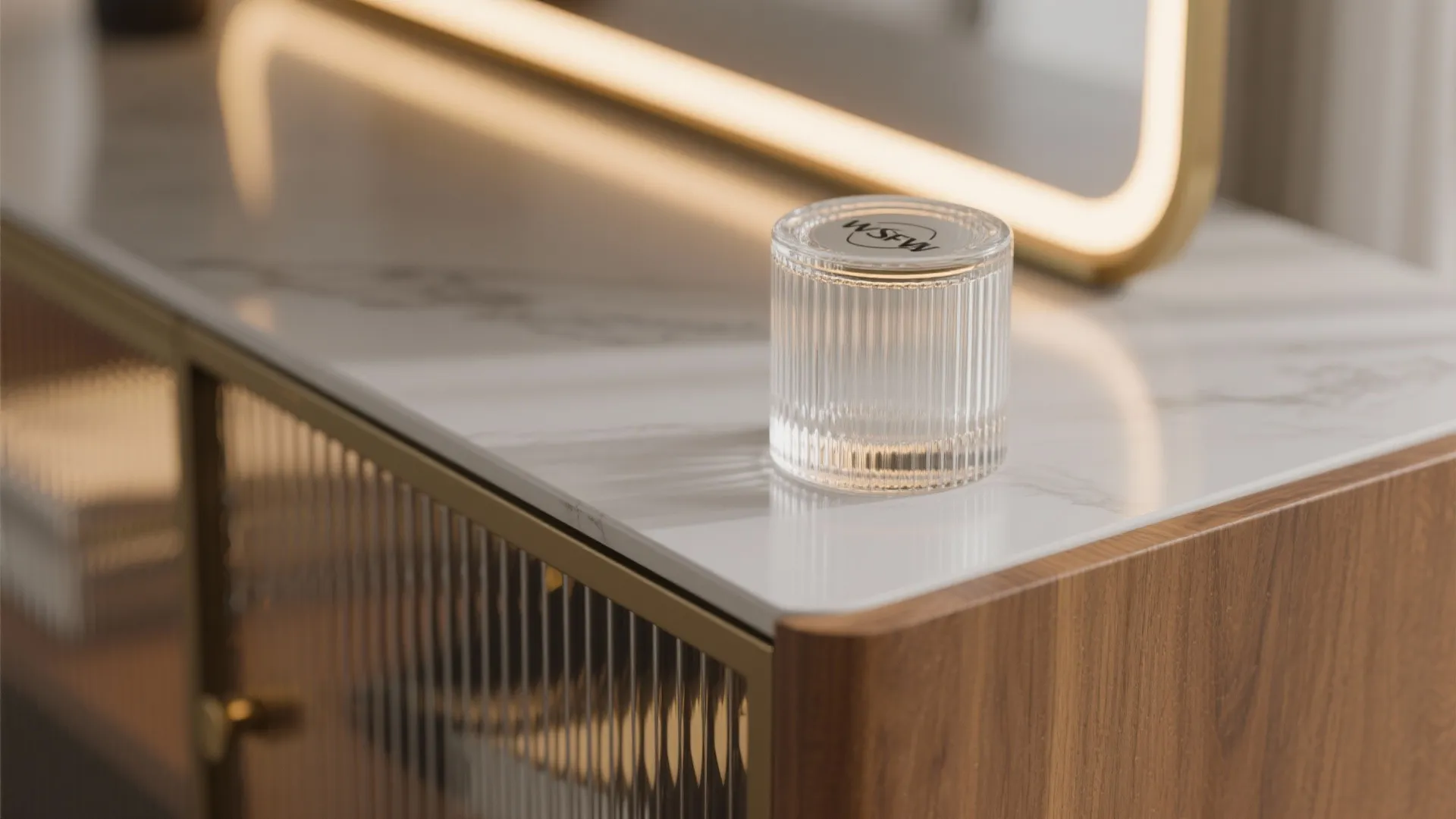 Half-Height Storage Walls with Glass Top