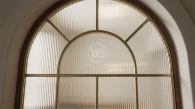 Arched Frosted Glass Window Design – Elegant & Functional