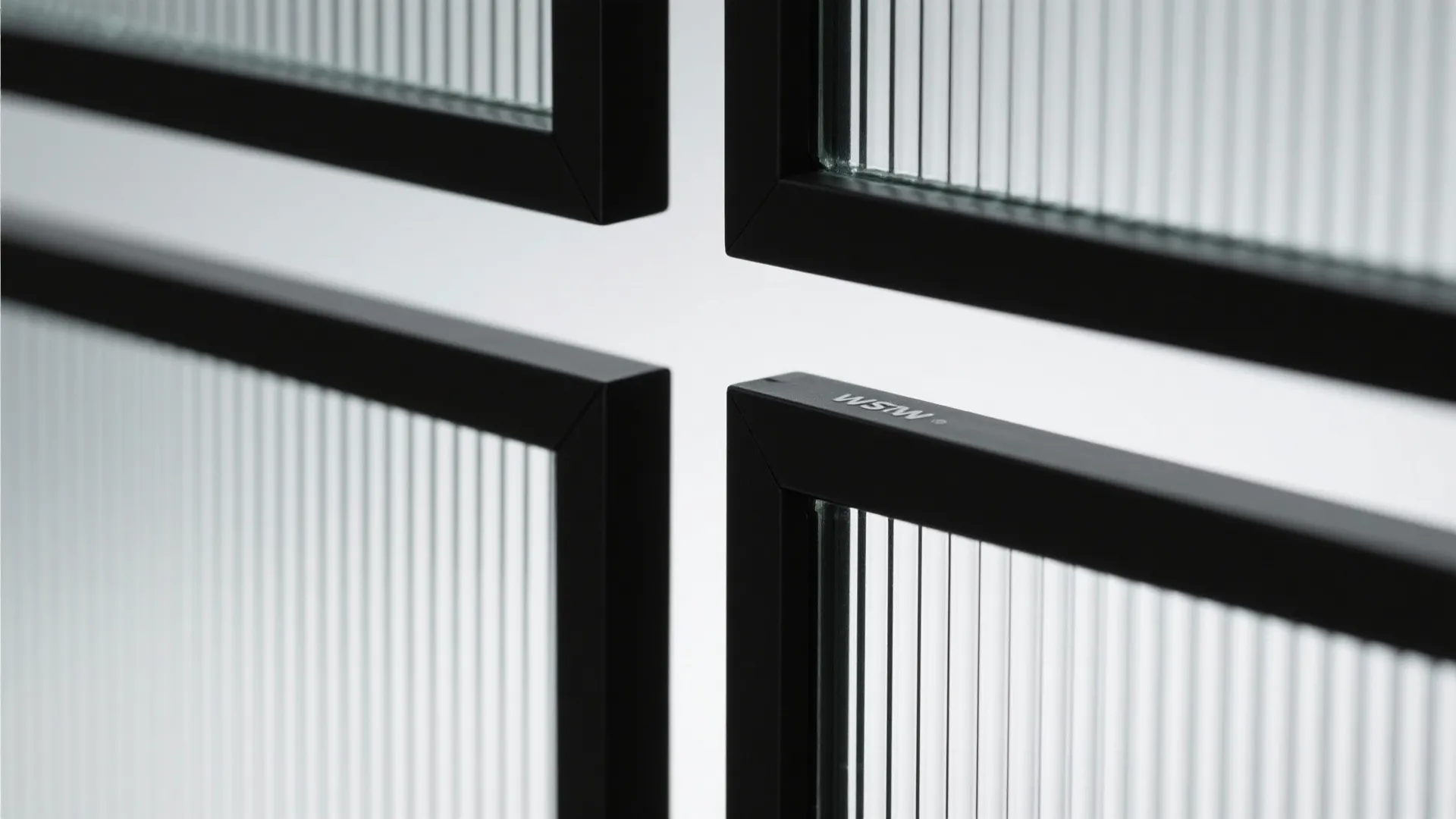 5) Zoned privacy: half-height wall or reeded glass