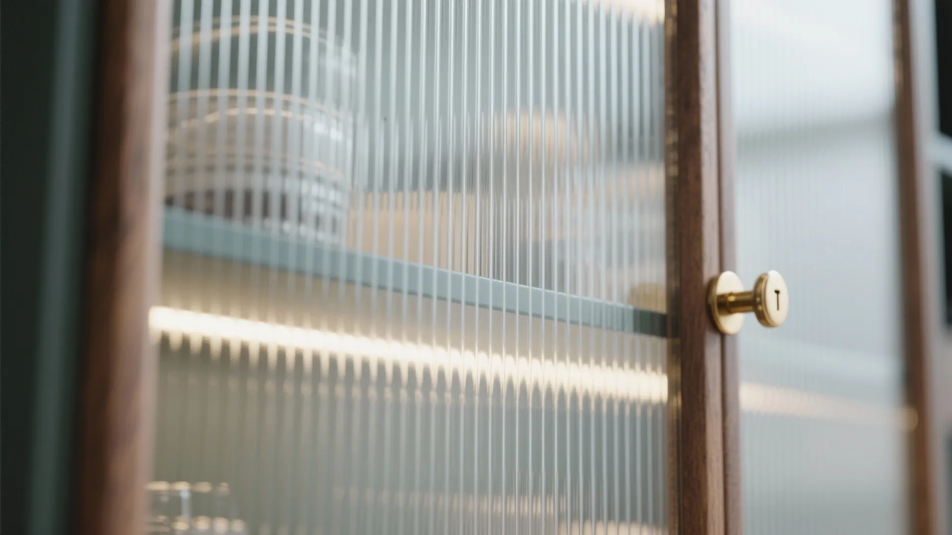 Glass accents to keep the niche airy