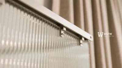 Modern Glass Panel Divider for Open Spaces