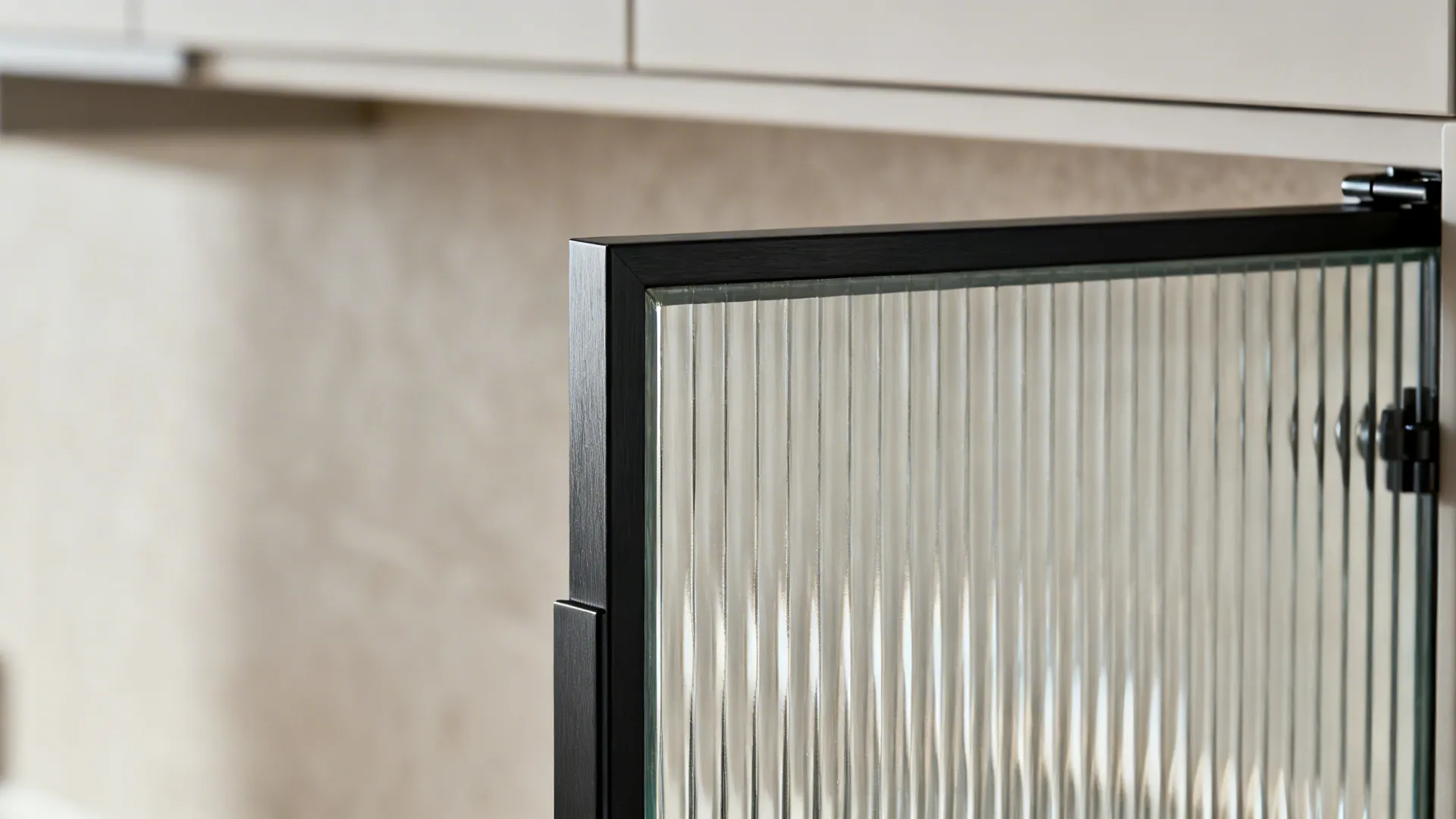 1) Framed Glass-Front Uppers for Visual Calm