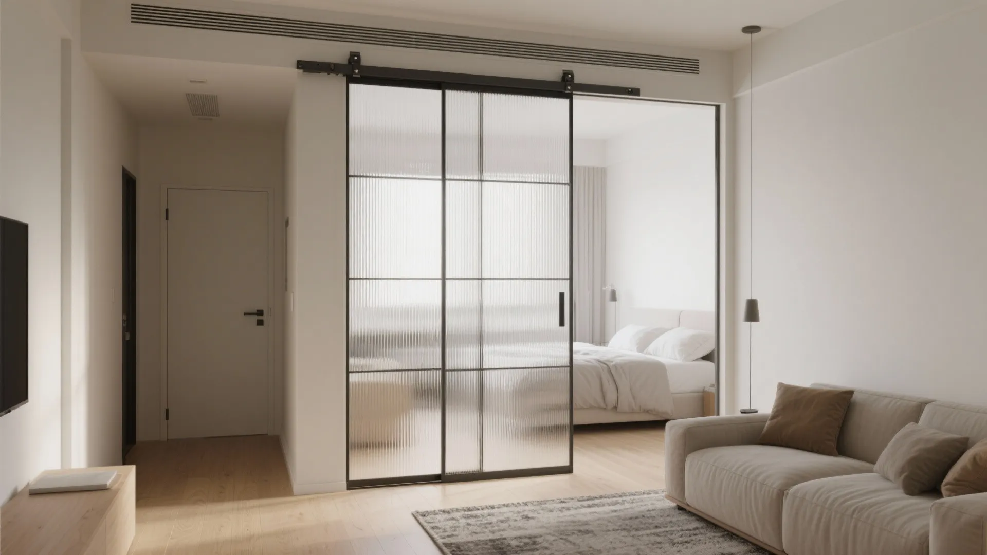 Sliding, folding, and glass partitions for flexible privacy