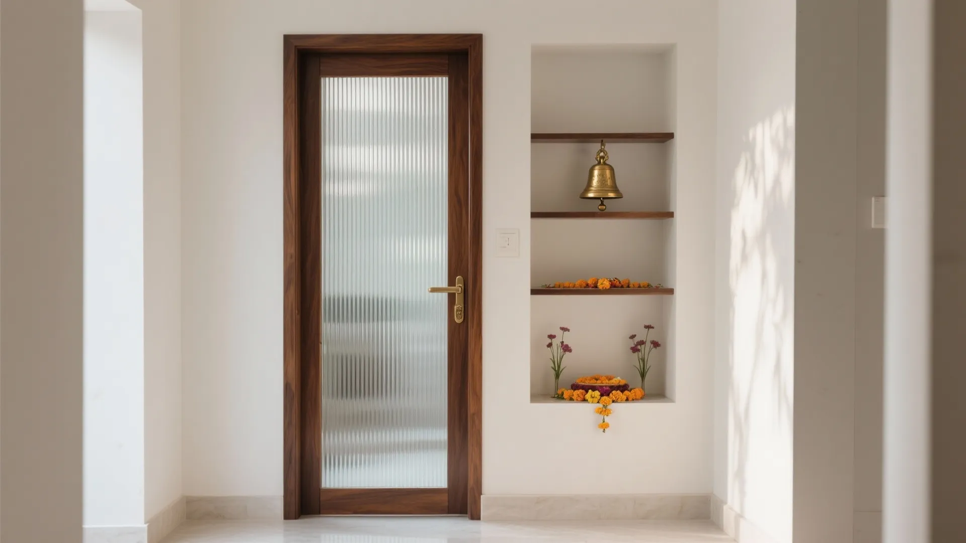 Patterned ribbed or reeded glass for texture