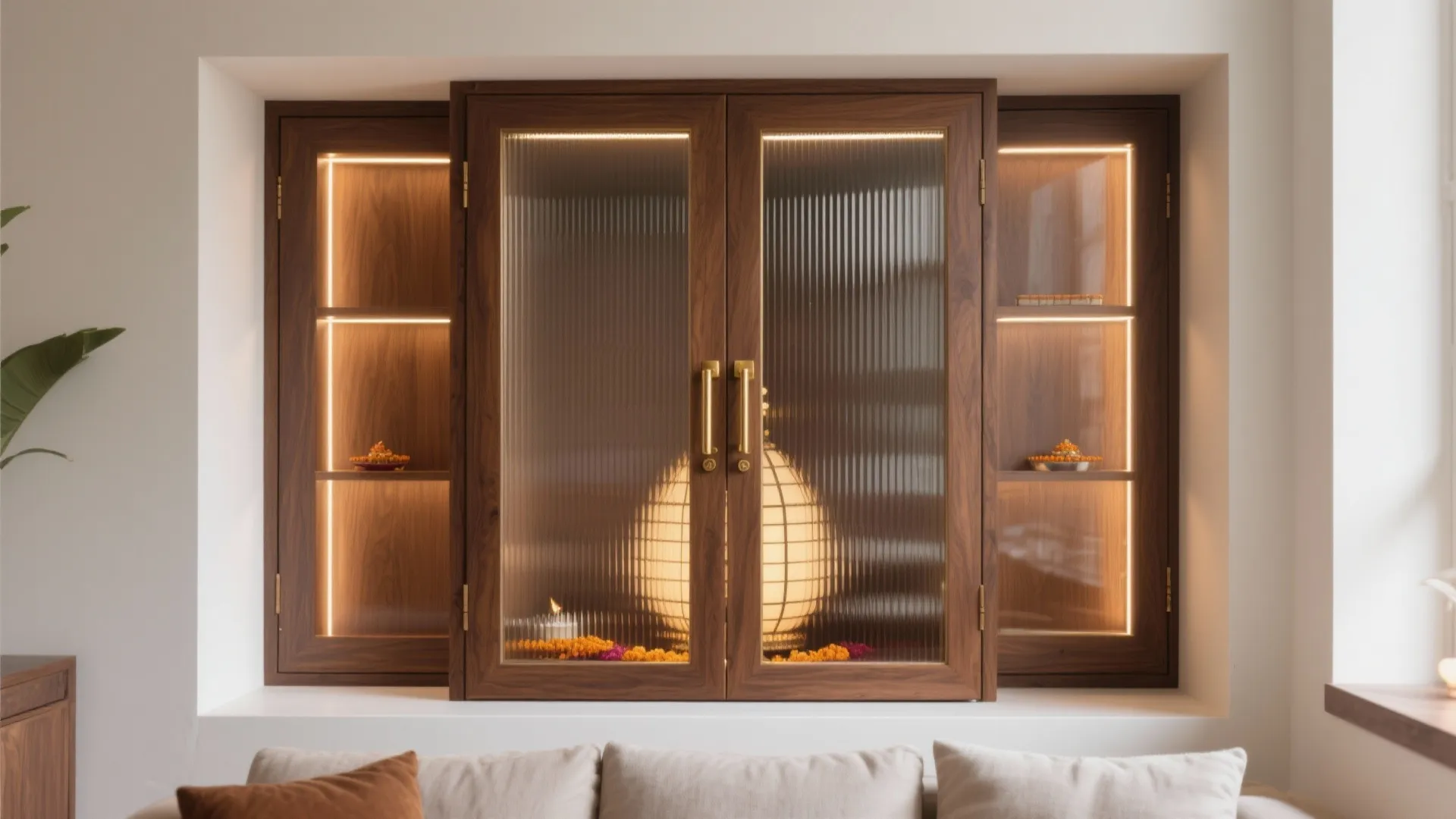 Reeded Glass for Privacy and Soft Glow