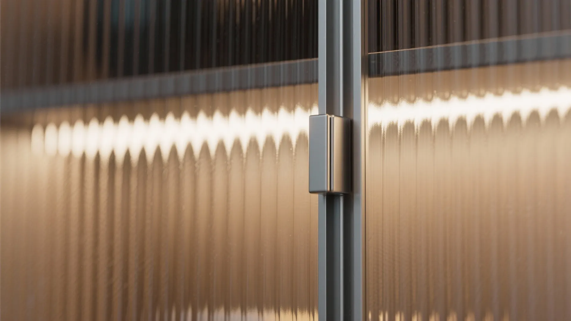 Translucent or Fluted Glass Doors with Smart Lighting
