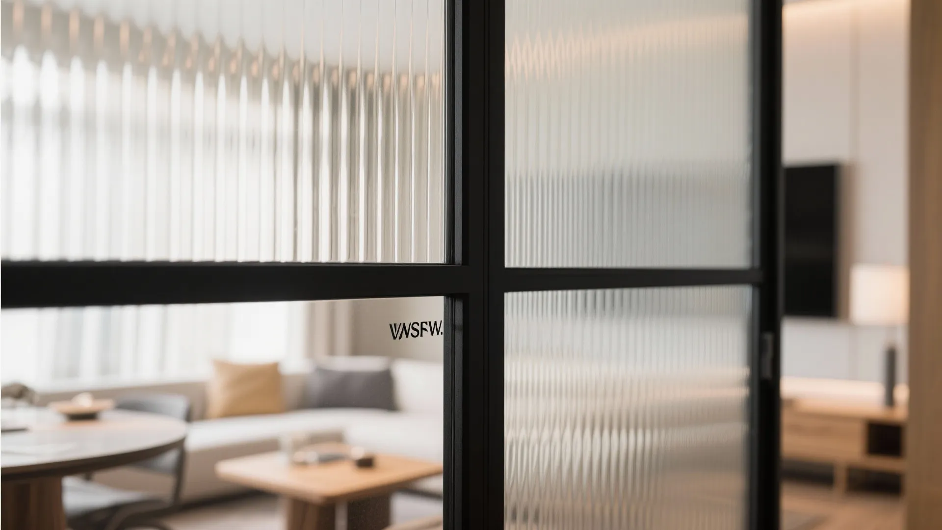 4) Frosted, reeded, or smart film glass: privacy with personality