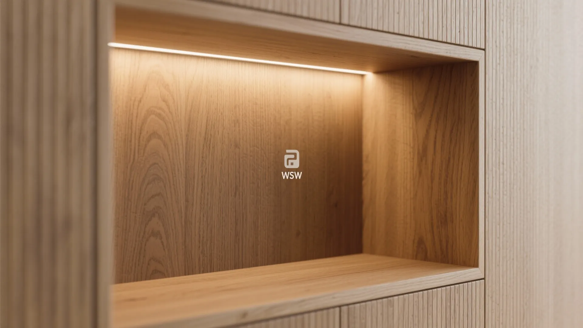 5) Built-in Niche With Wood Accents