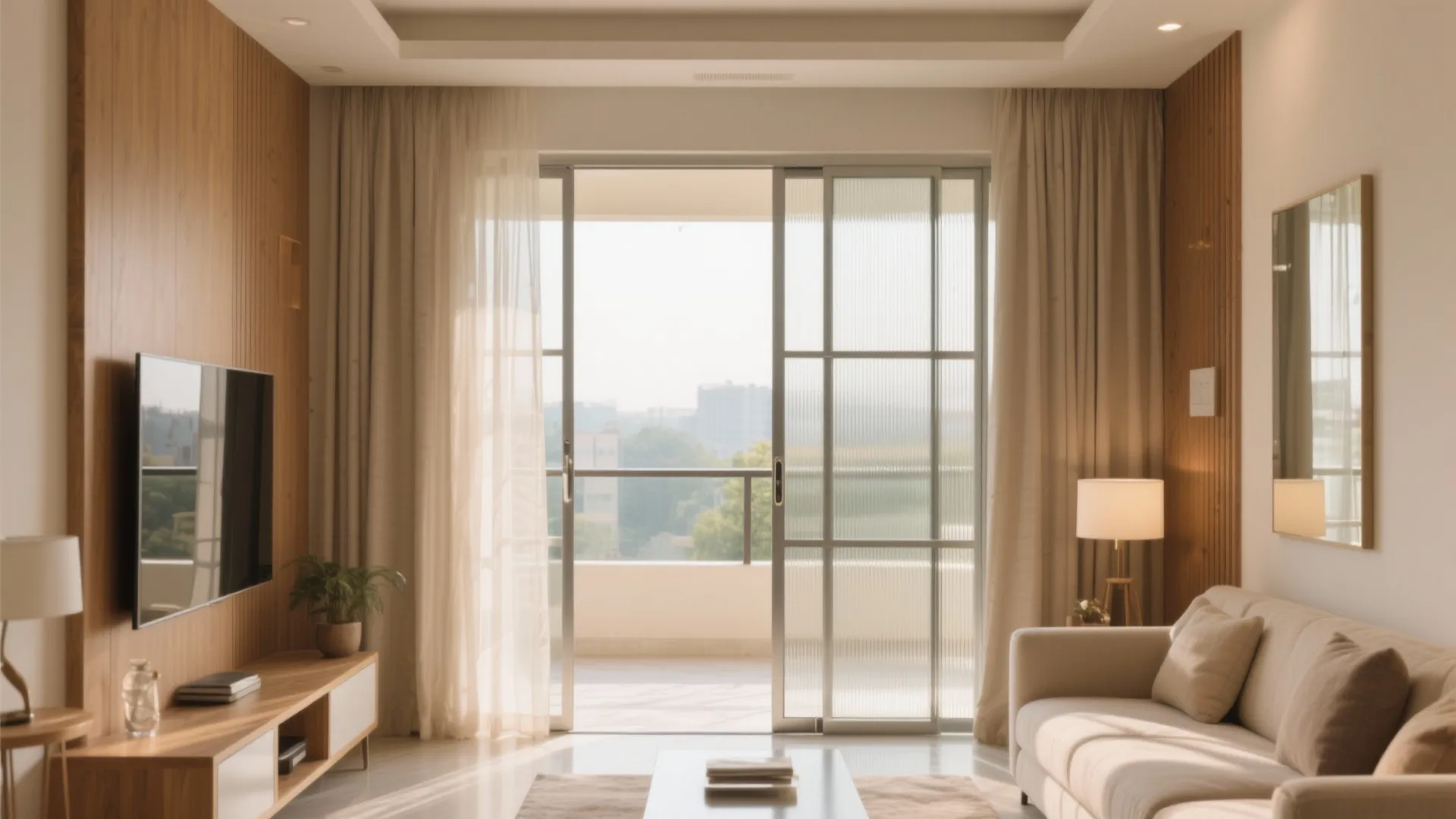 Glass Partitions and Reflective Layers to Borrow Light