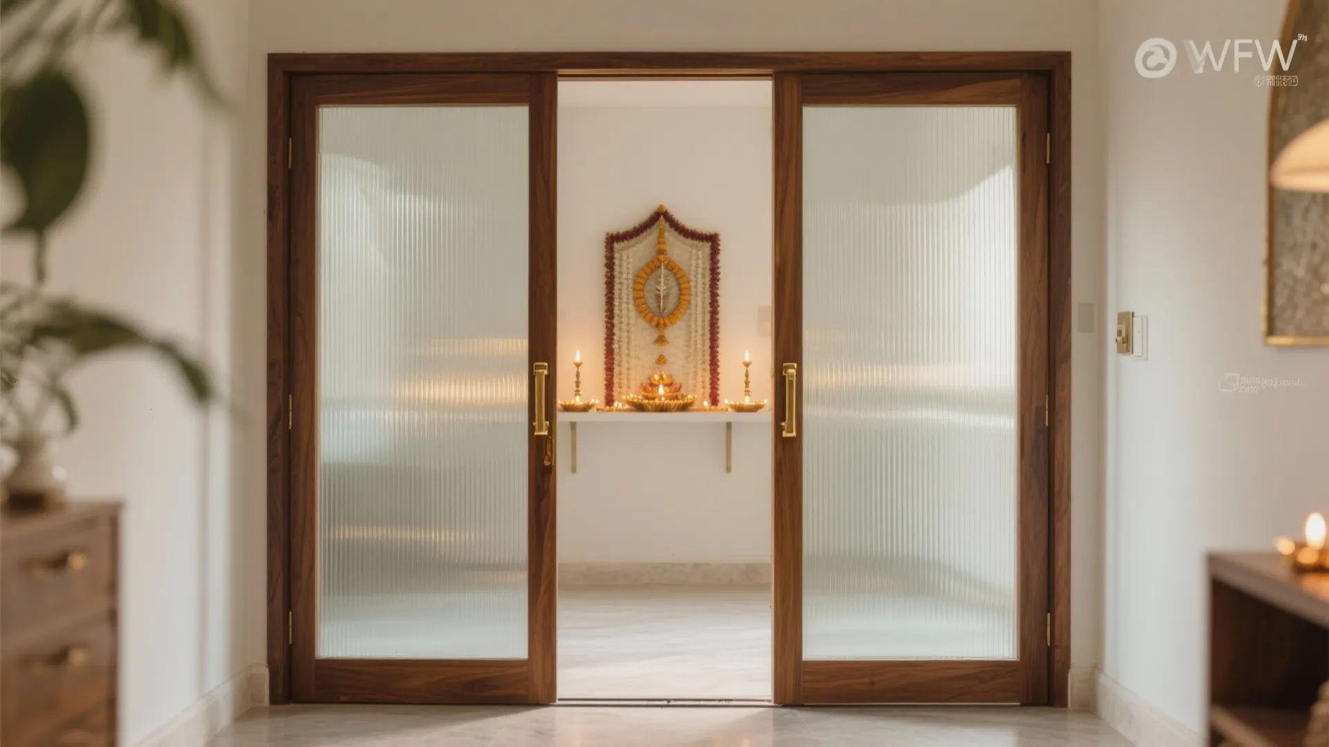 Reeded (Fluted) Glass Sliding Doors