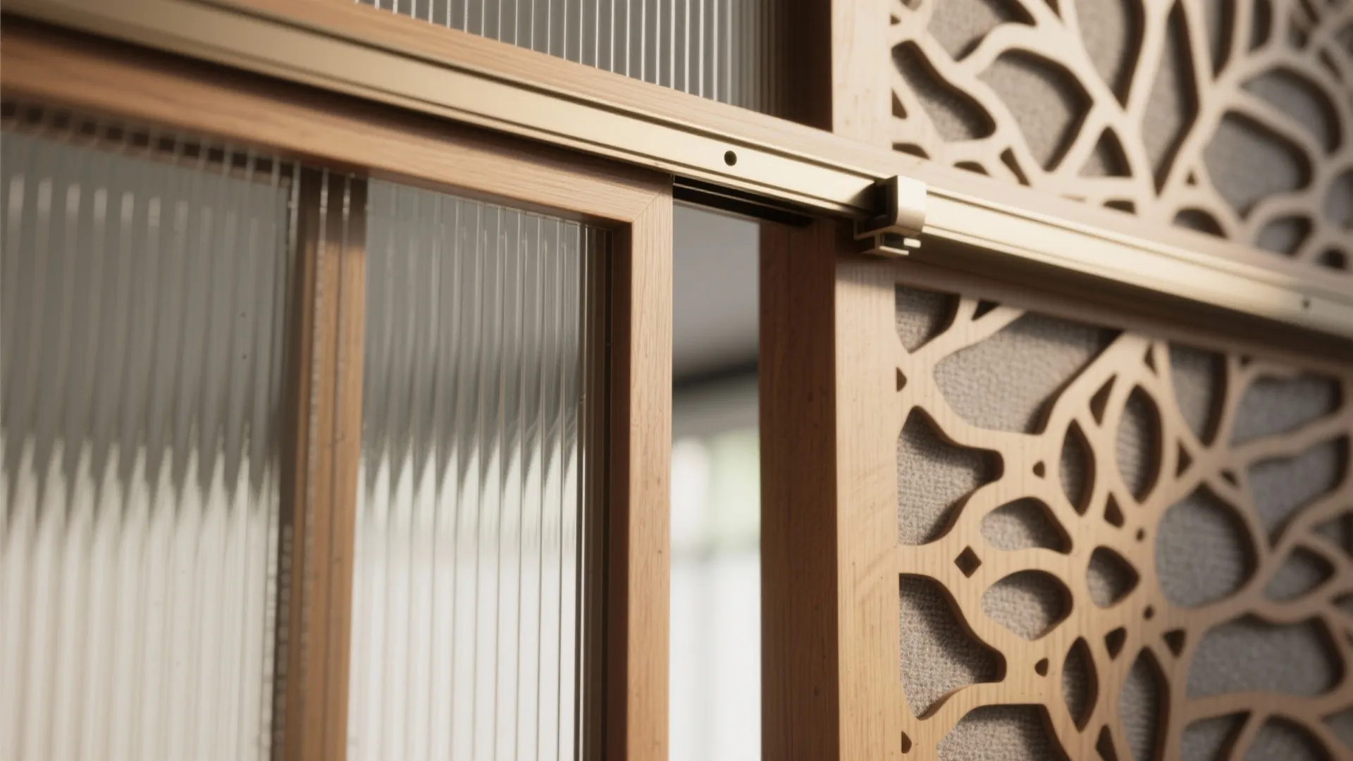 Glass doors and jali screens for visual lightness