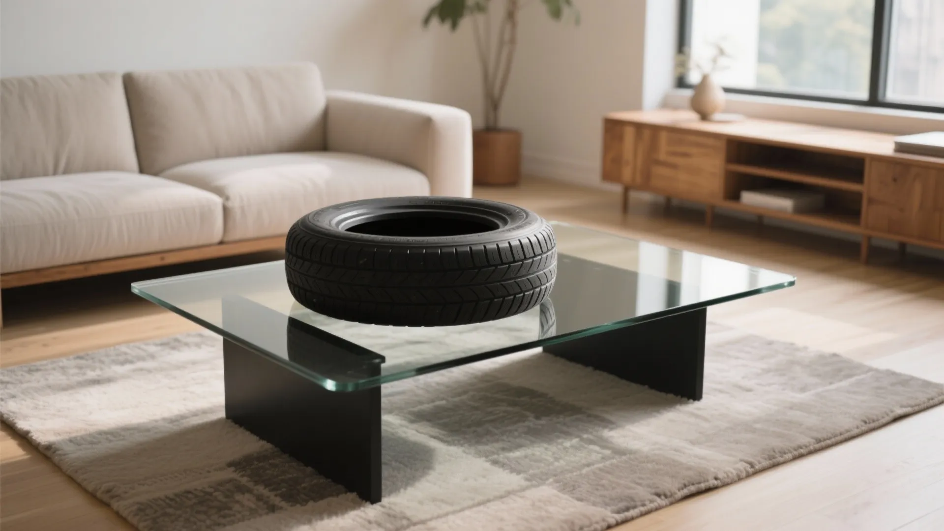 Tyre Table DIY: Create a Unique Table from an Old Tire: 1 Minute to Upcycle Your Old Tire into a Sleek, Functional Table