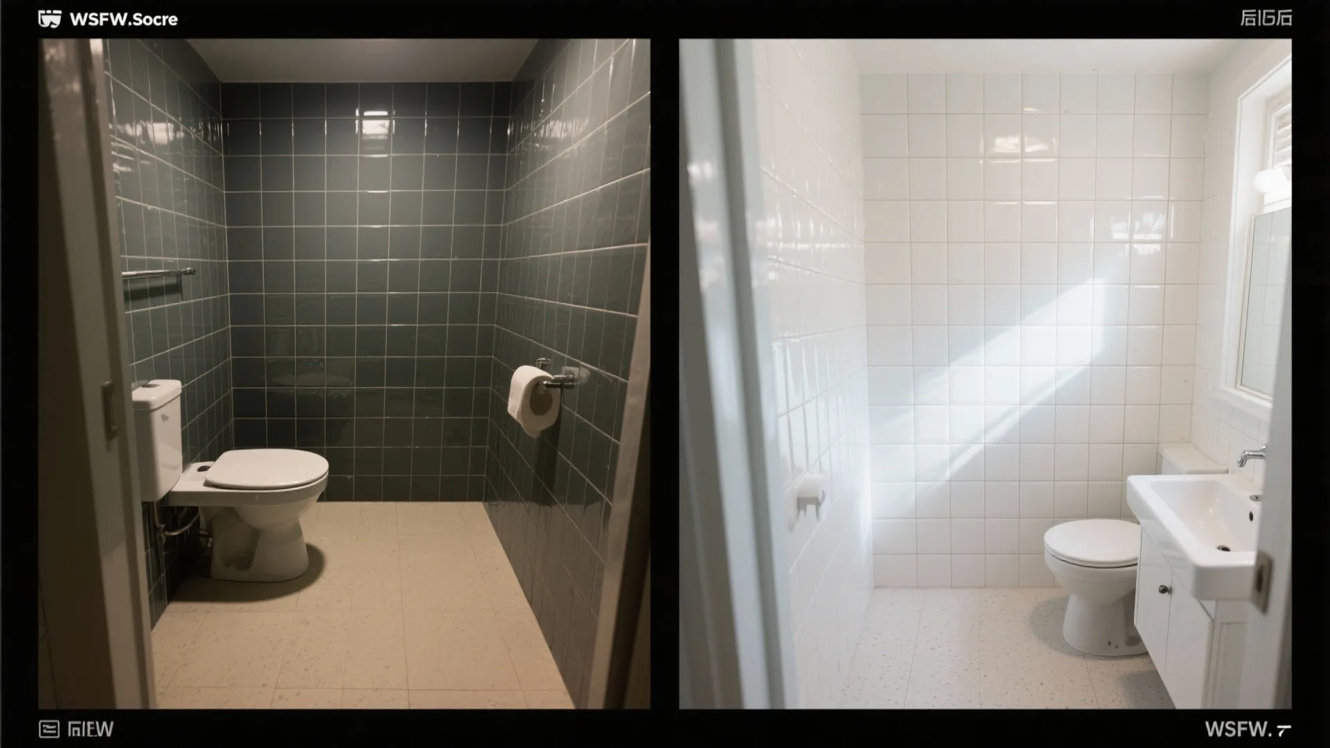 Glossy light walls, matte floors: balanced reflectance