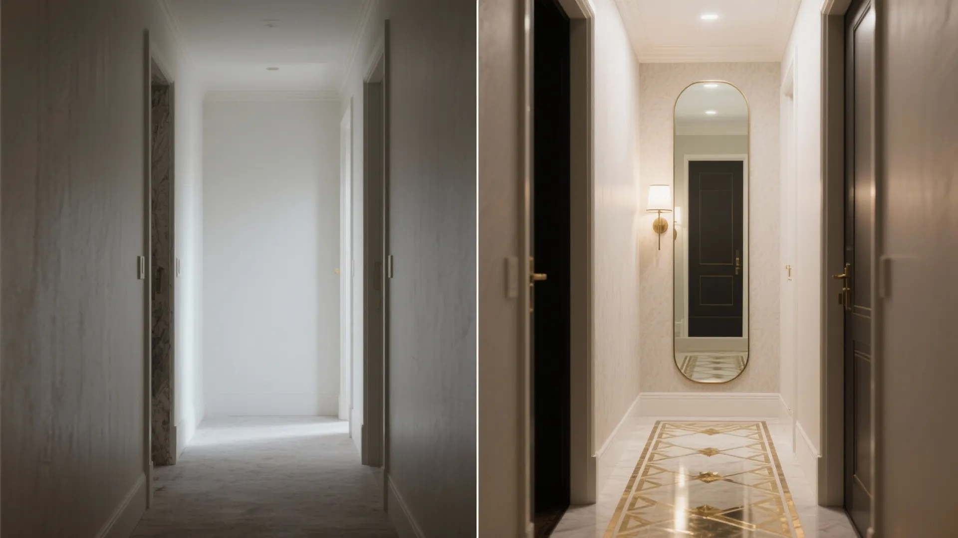 Reflective Accents: Mirrors, Gloss, and Metal Lines