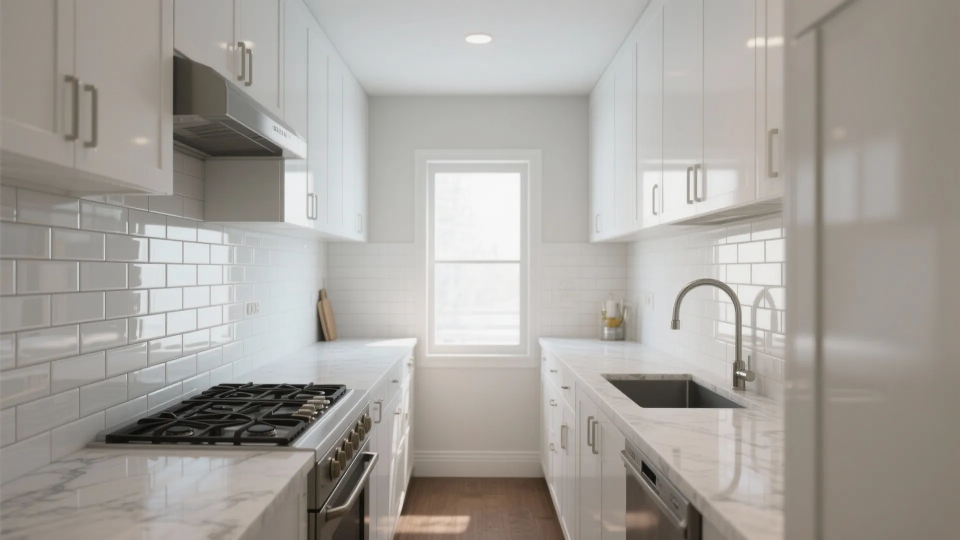 3. Maximize light with reflective backsplashes