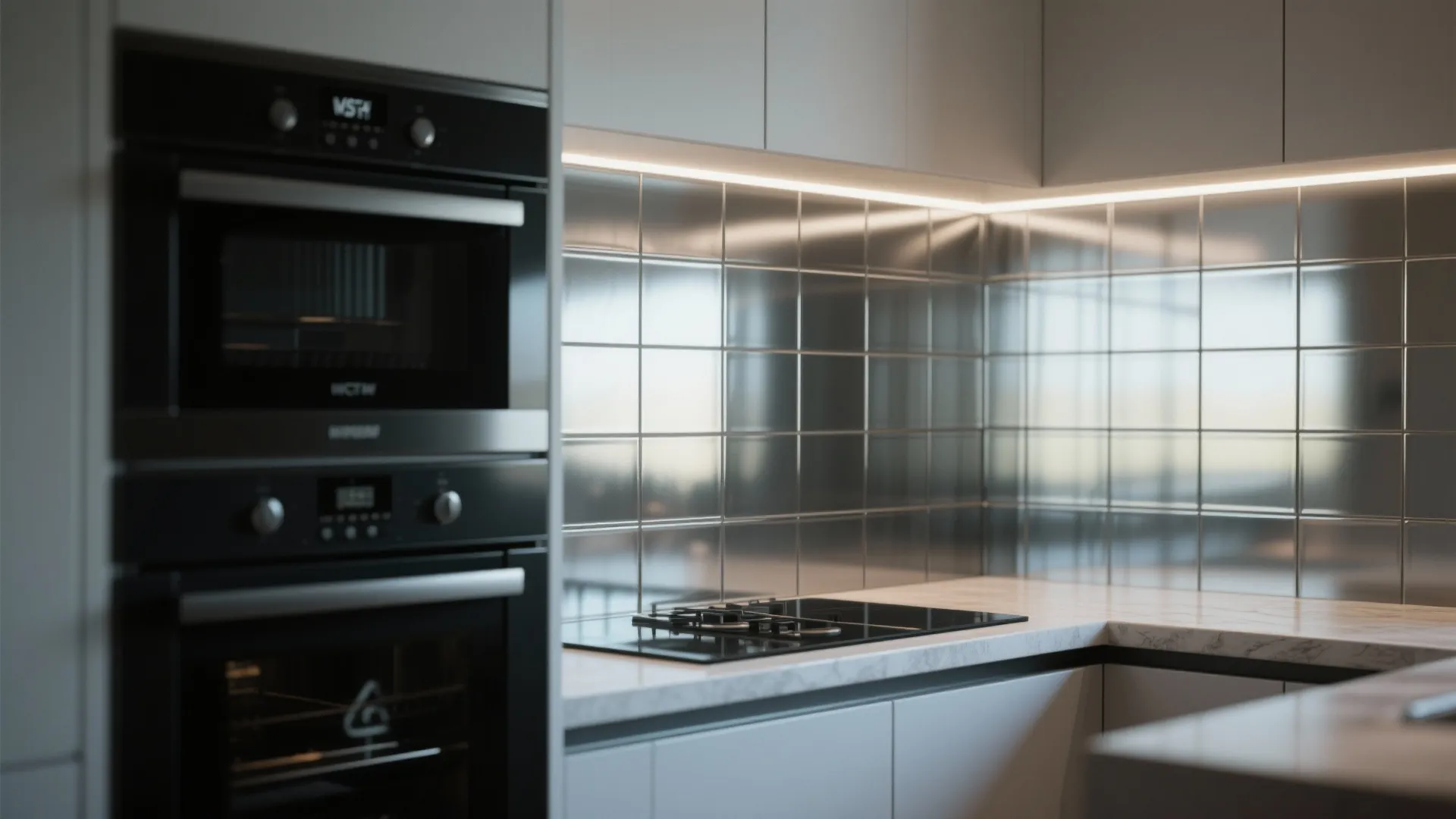 4. Reflective Backsplash to Amplify Light