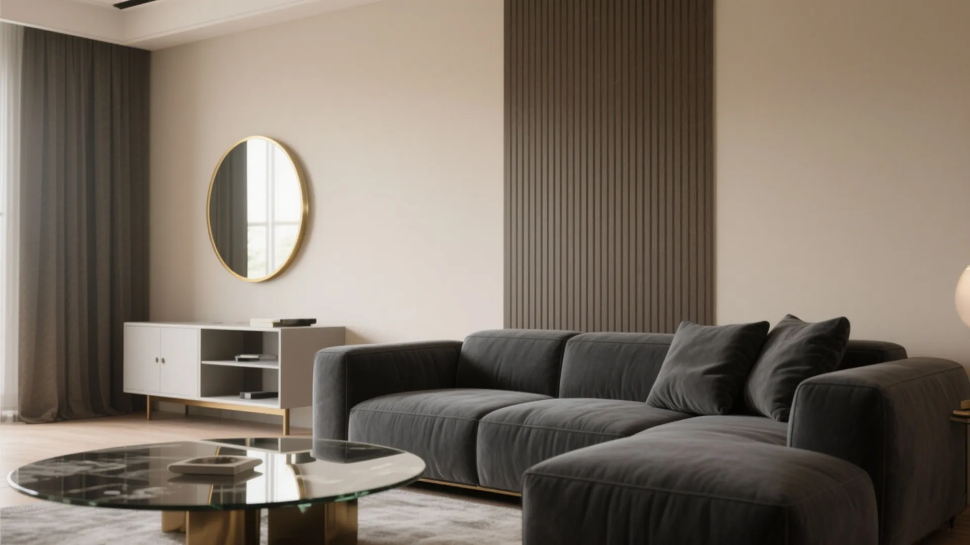 4. Contrast with lighter walls and reflective accents