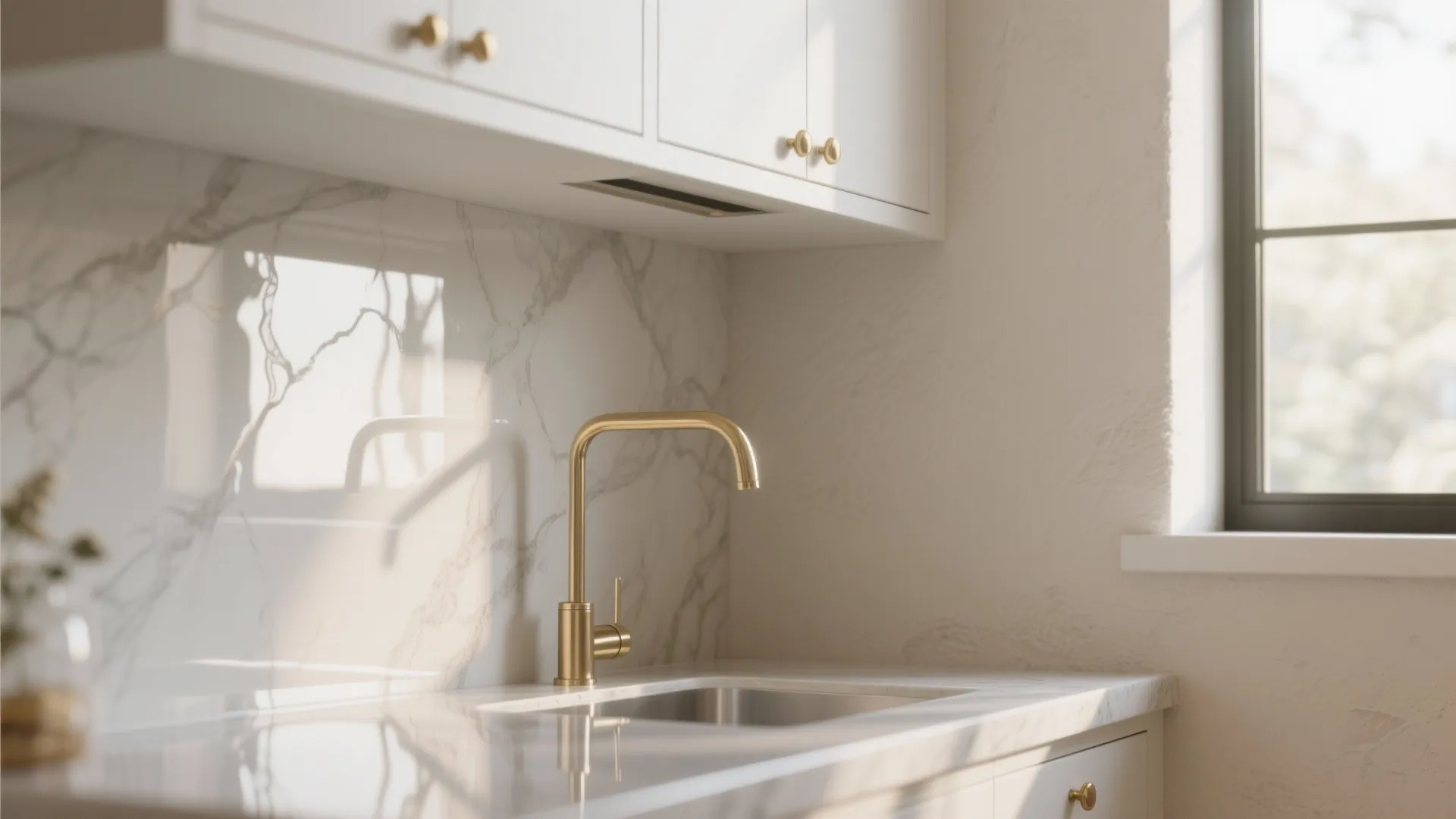 4. Light, reflective finishes to open the view